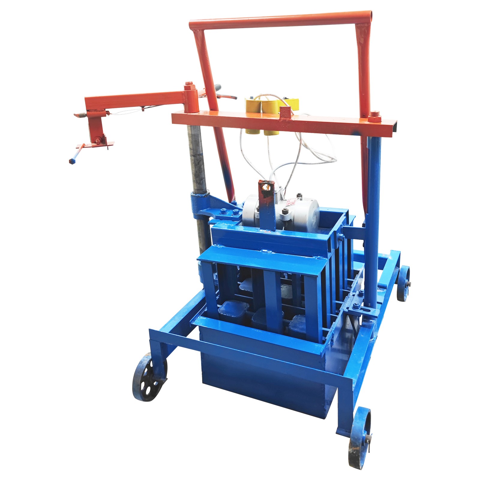 220V Hand-propelled Hollow Soil Block Brick Molding Machine Cement Brick Molds