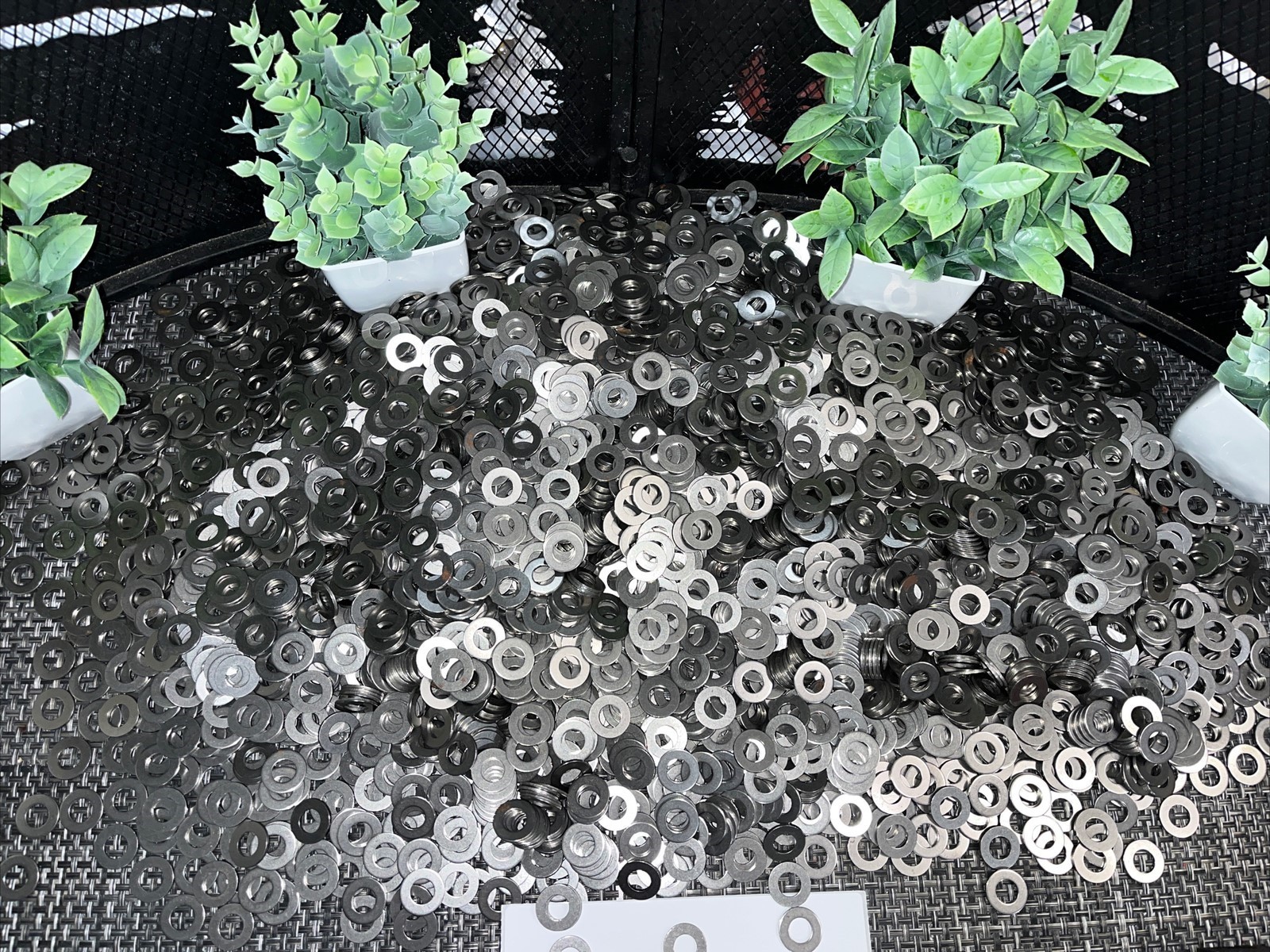 1,000 QTY! BULK LOT- FLAT WASHER STEEL ZINC PLATED 3/8″ ID X 3/4″ OD 1/16″ THICK