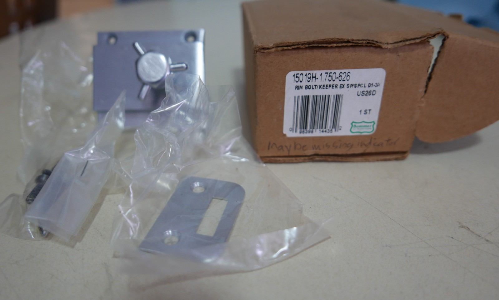New Commercial Restroom Stall Door Latch Bommer 15019H-1.750-626 US26D