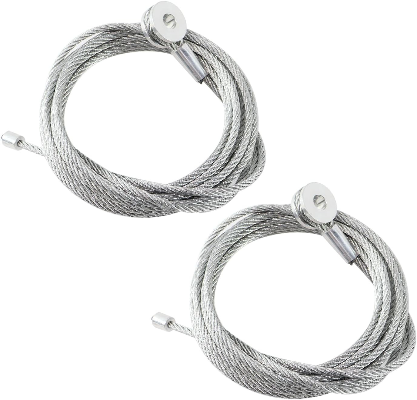 Pair (2) Enclosed Cargo Trailer Ramp Door Cable Replacement Kit Cables 150 Inch,