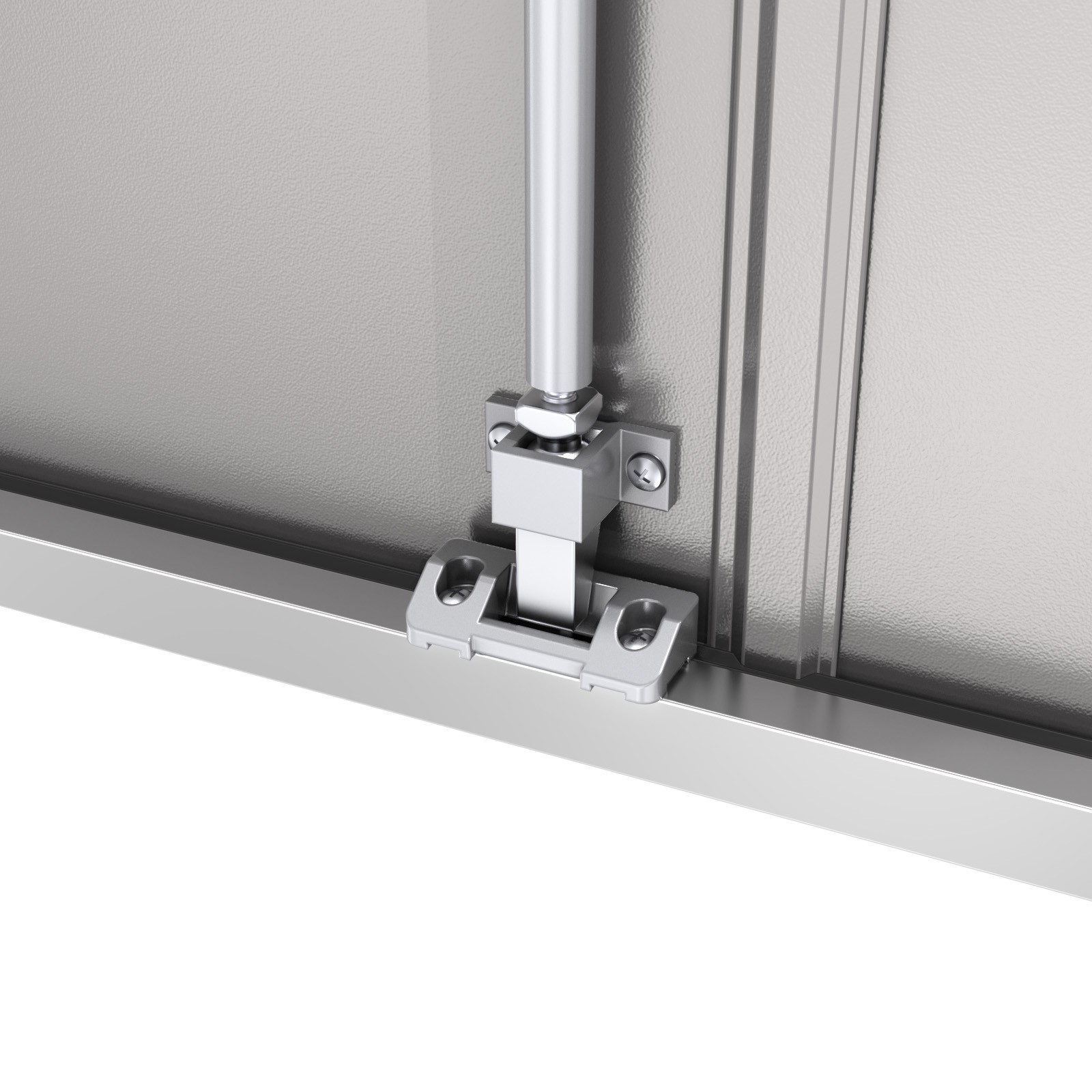 VIZ-PRO Quick Mount Fire Exit Door (Double) with Panic Bar, Gray