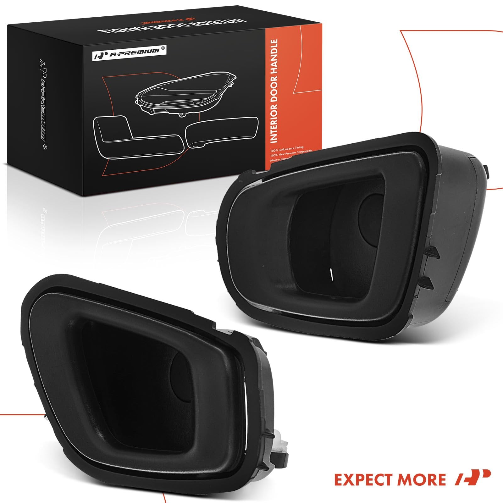 Door Handles for Spark 2013-2016 Textured Black 2PC Set Front Driver Passenger
