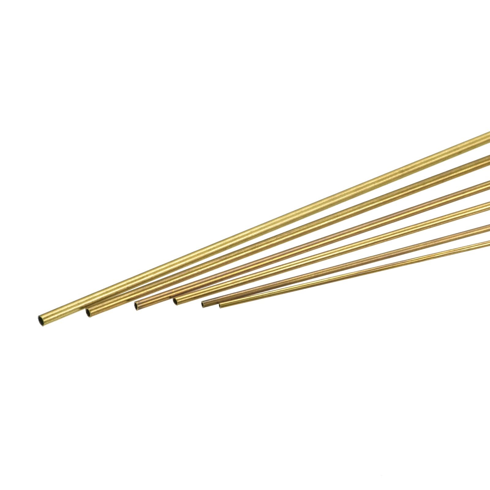 uxcell Brass Tube, 1mm 1.2mm 1.4mm 1.6mm 1.8mm 2mm OD x 0.2mm 300mm,