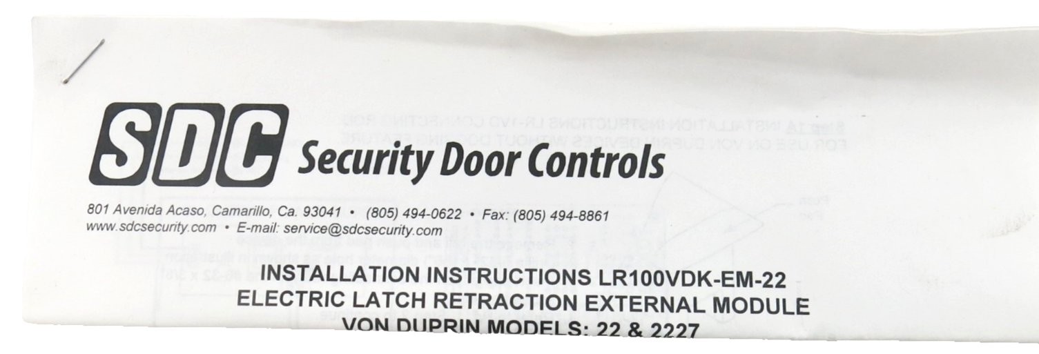SDC LR100VDK-22-EM QuietDuo LR100 Series Von Duprin Field Install Retrofit Kit
