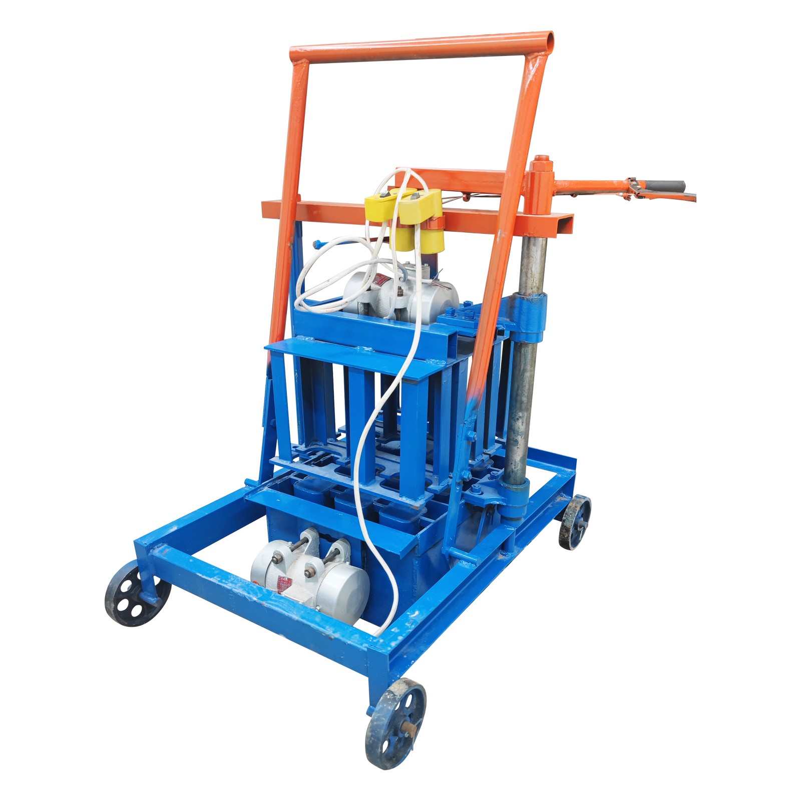 220V Hand-propelled Hollow Soil Block Brick Molding Machine Cement Brick Molds