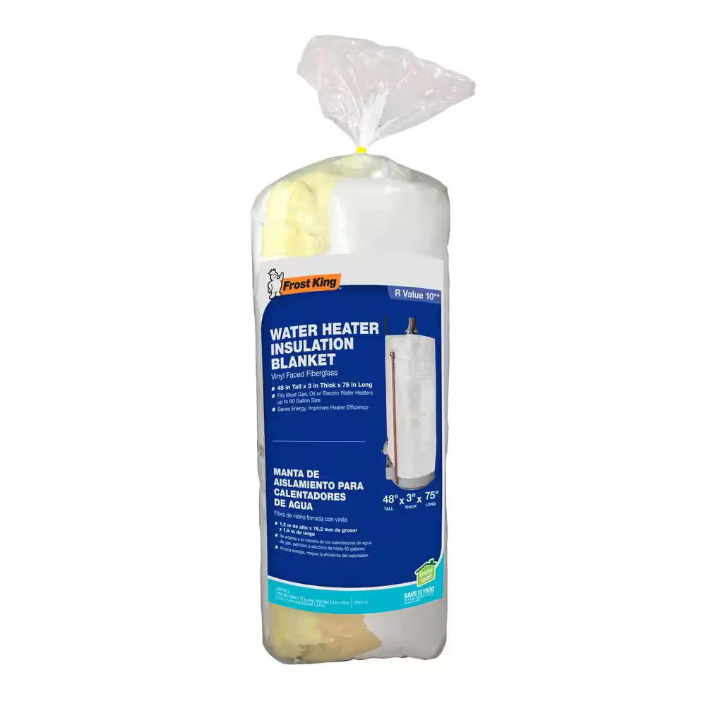 Fiberglass Water Heater Insulation Blanket Foil Backed 2.5 x 11 in SP57