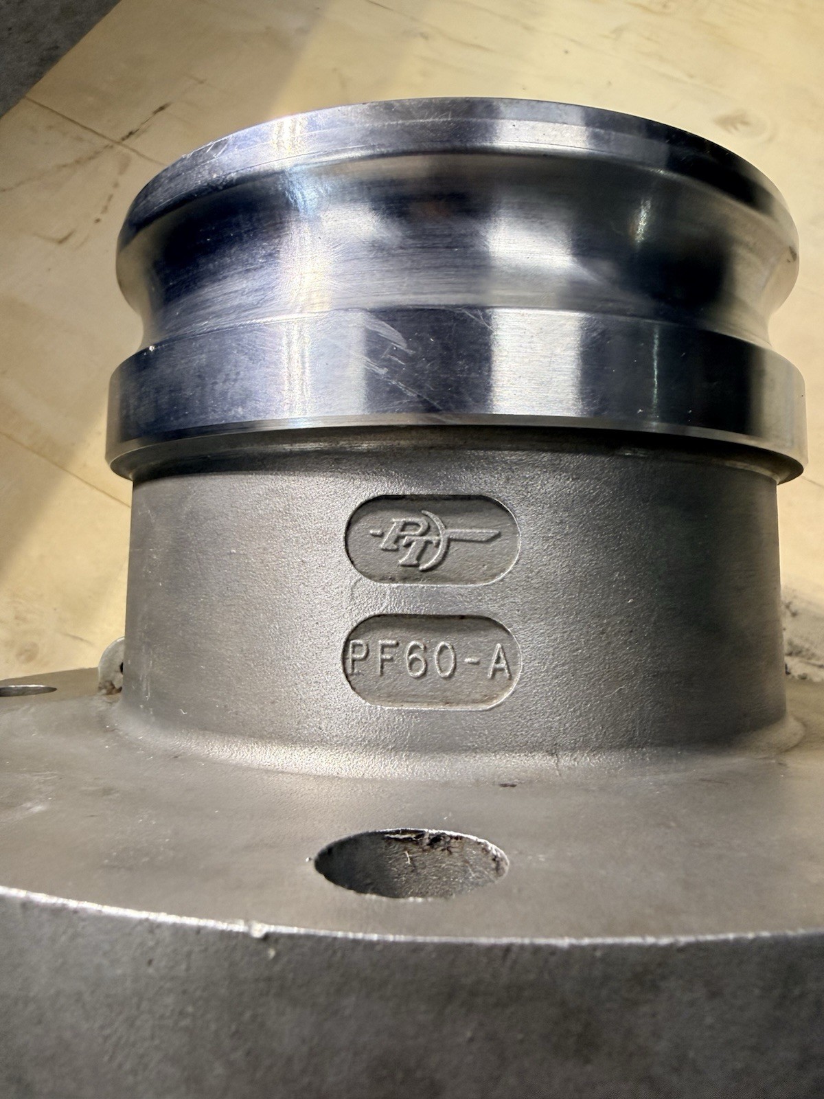 PF60-A Steel Flange Adapter Flanged Straight 6 in Quick Clamp x 10 in Dia