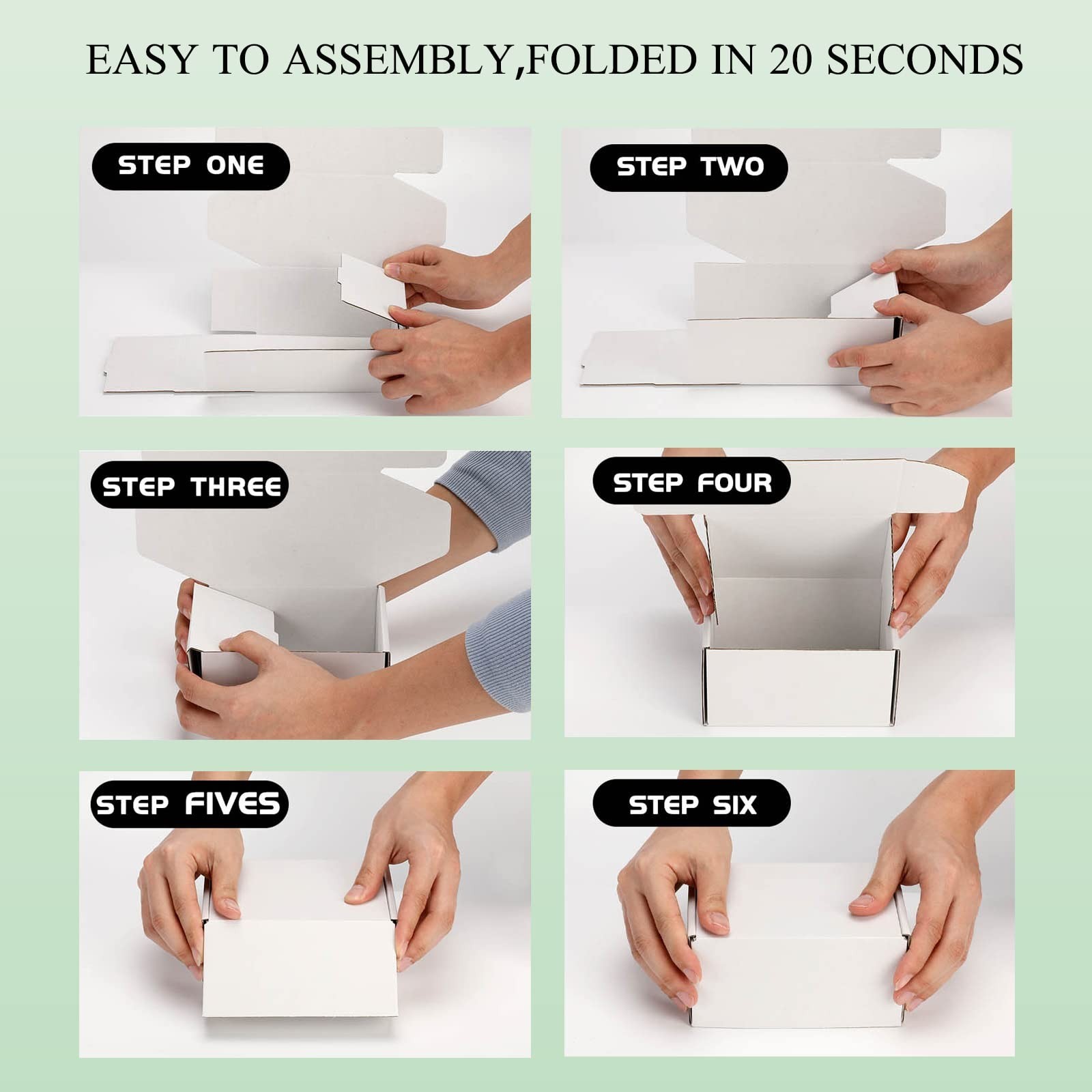 Small Shipping Boxes 9x9x3 Inch (25 Pack) – Sturdy White Corrugated Cardboard…