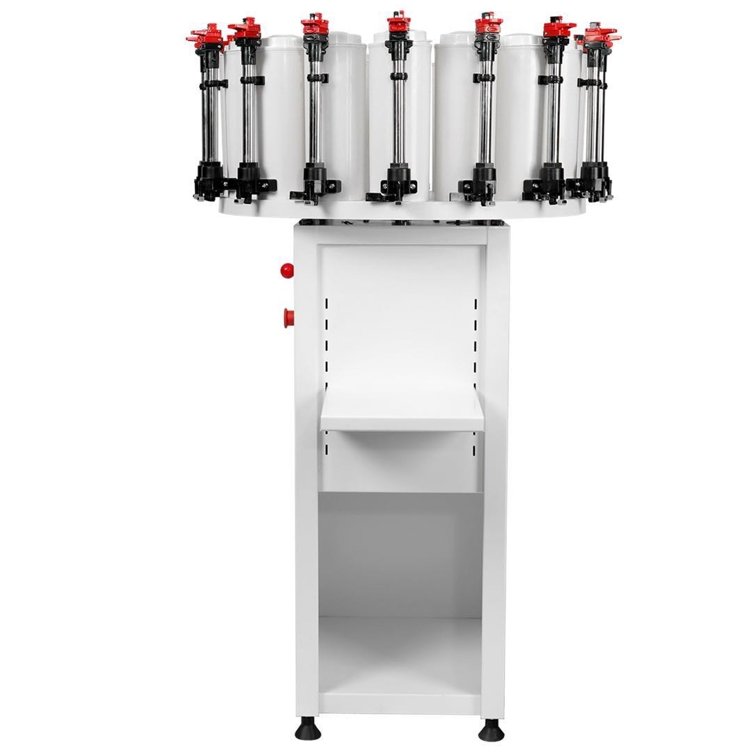 110V Manual Clamping Paint Shaker 5.28GAL 12 Canister Manual Paint Colorant Disp