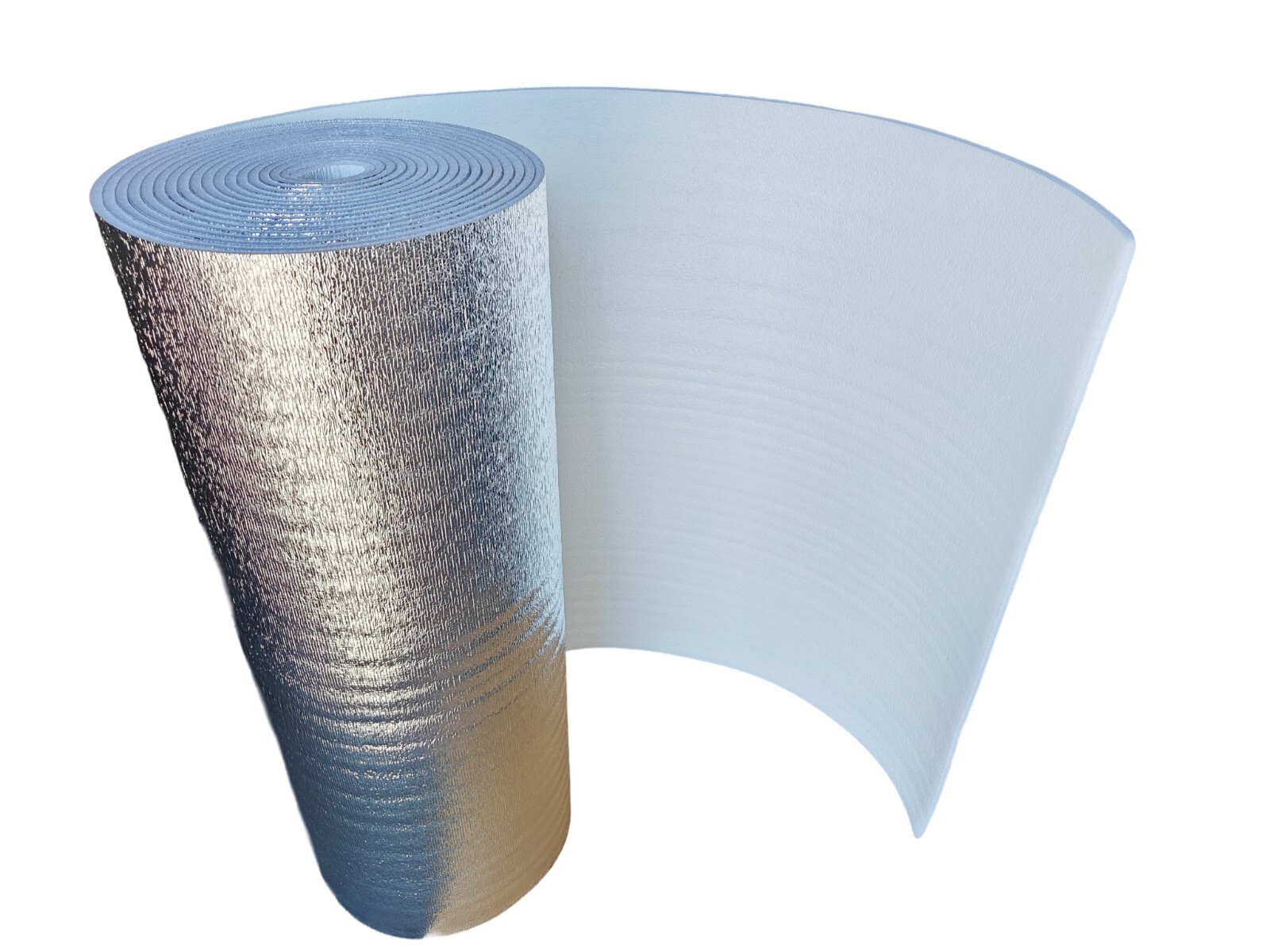 SmartSHIELD – 10mm 48″x 50ft Reflective Insulation, Foam Core, Foil and White.
