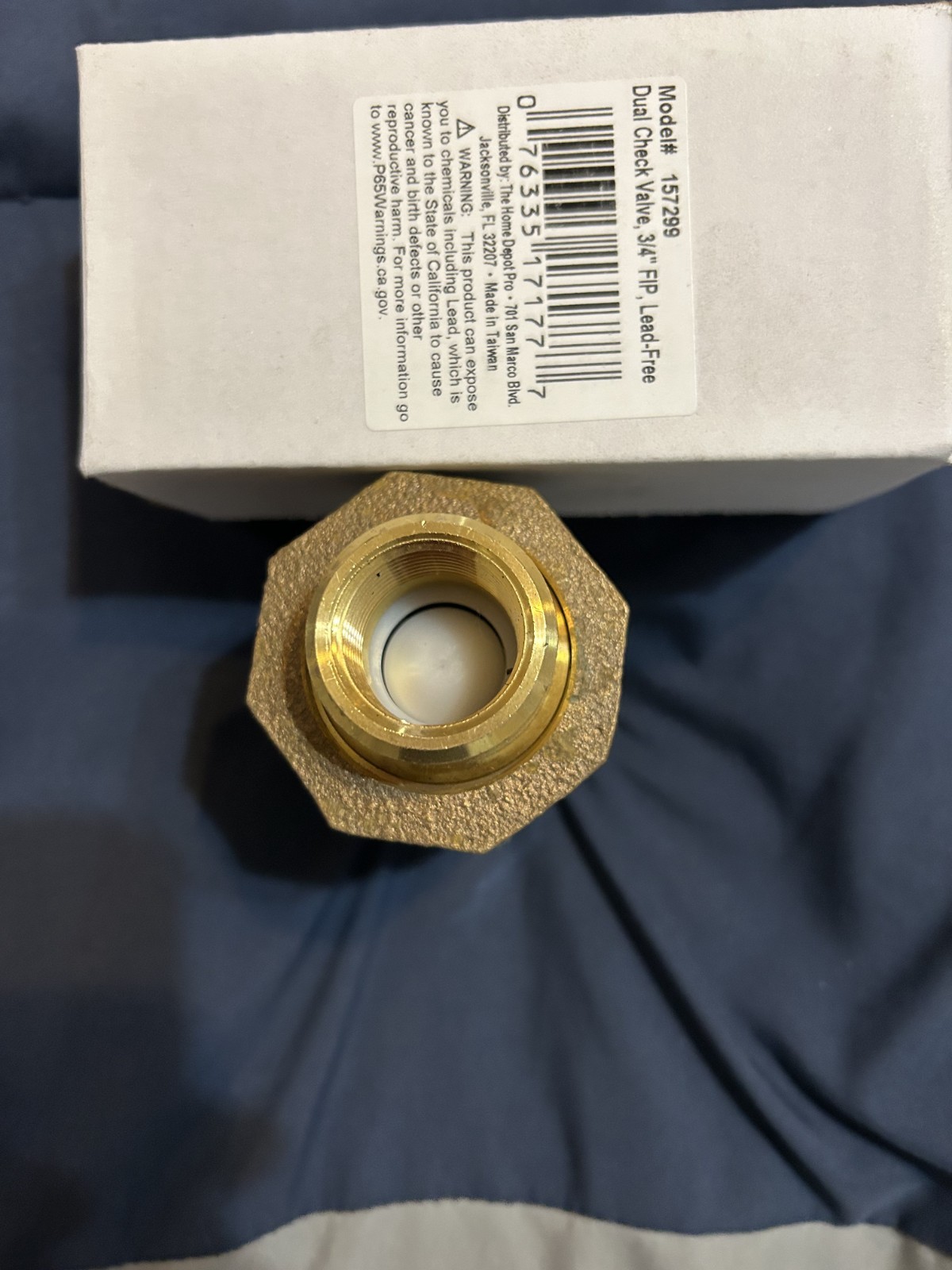 PREMIER – 157299 – 3/4 in. FIP Lead Free Dual Check Valve (21021-2 R B56) – NEW
