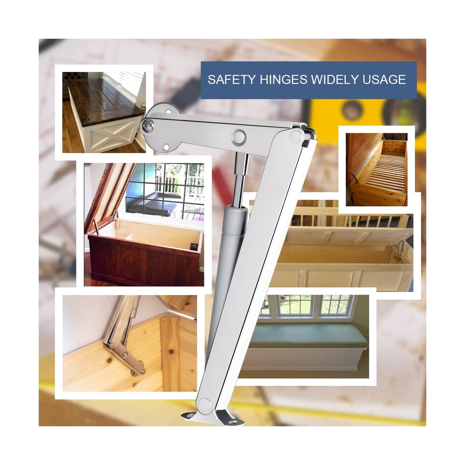250N Heavy Duty Soft Close Lid Support Hinge, Chest Hinges Heavy Lid Hinges f…