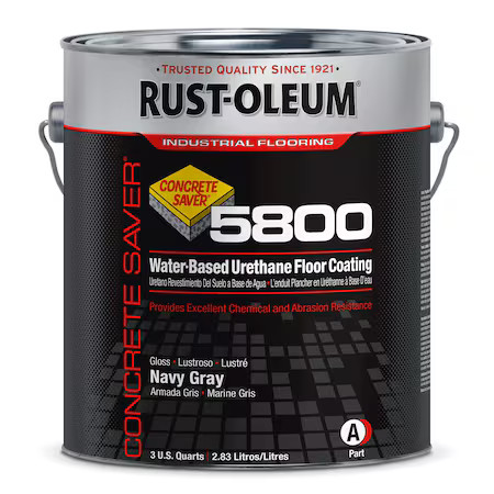 Rust-Oleum 353866 1 Gal Floor Coating, Gloss Finish, Navy Gray, Water Base