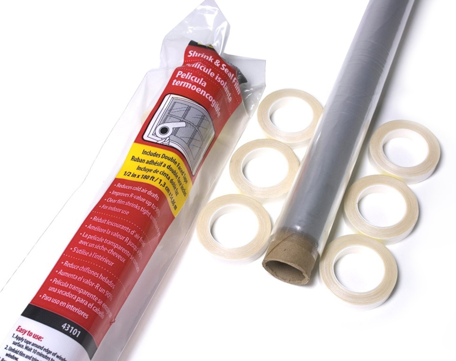 43101 84 in. x 25 ft. Polar Block Clear Film with Tape Shrink and Seal for Wi…