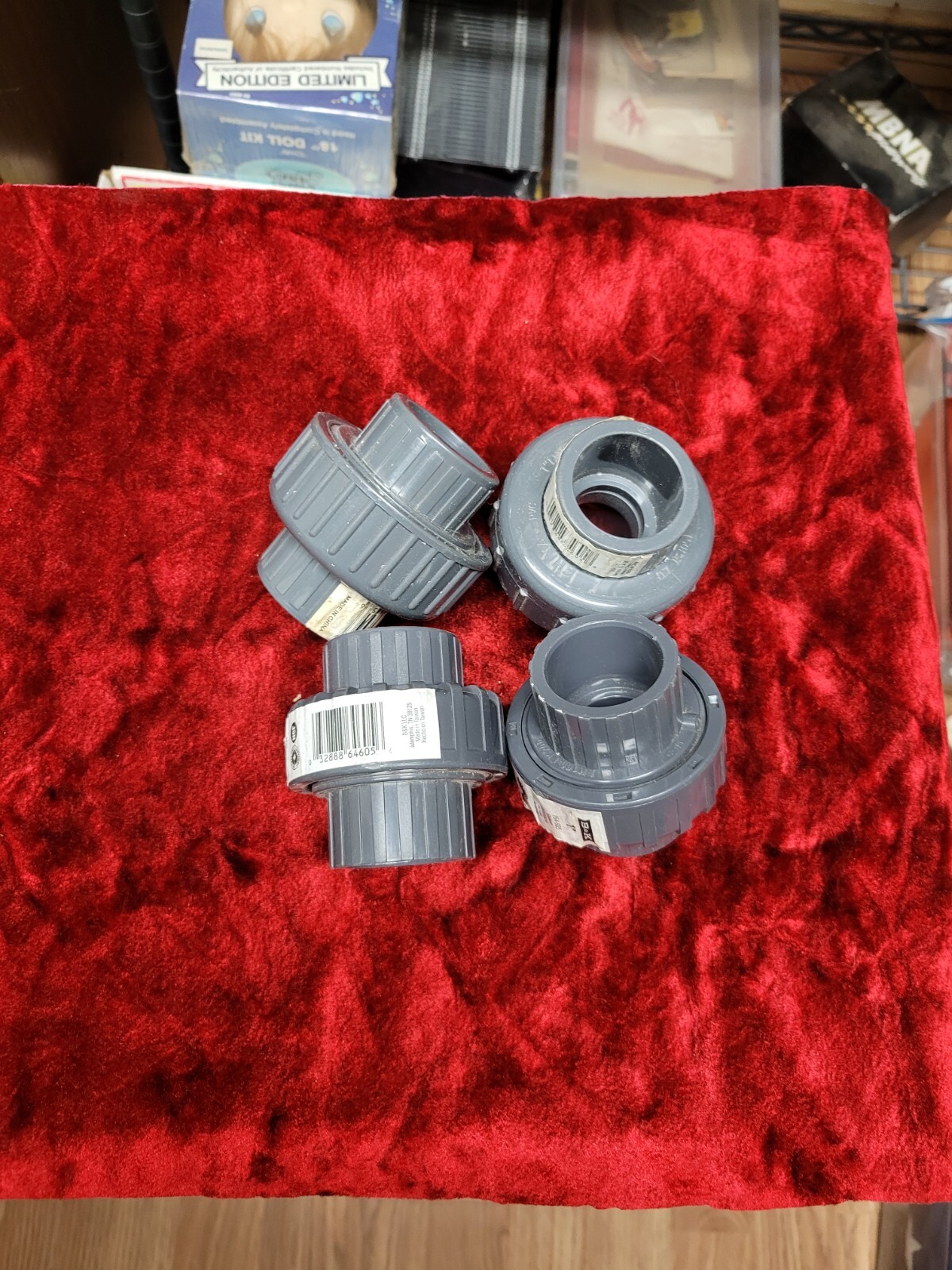 B&K 1 Inch Schedule 80 & 40 Grey PVC Slip Union 164-605 Solvent Cementable
