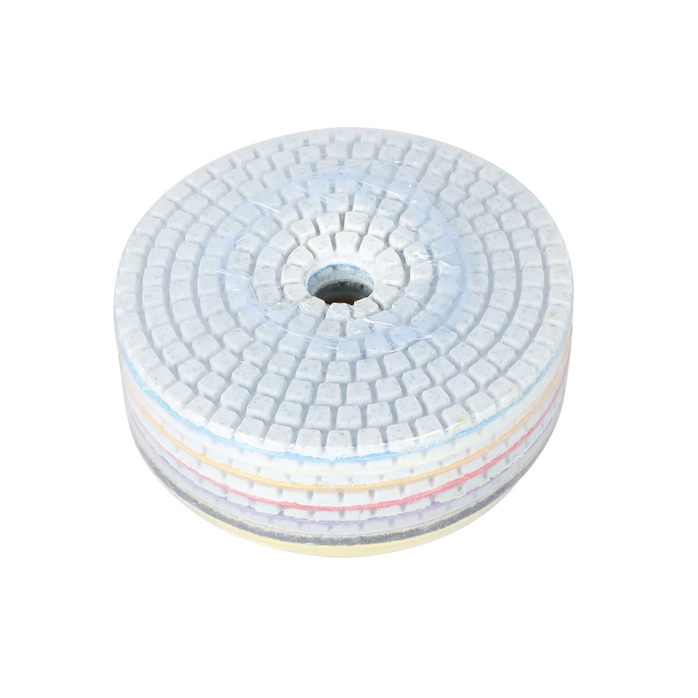 7PCS Set Wet Dry Diamond Polishing Pads 4 Inch For Granite Concrete Marble Stone