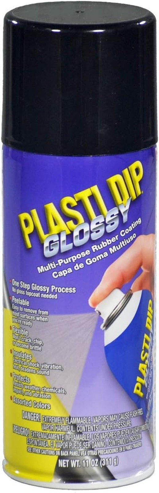 Plasti Dip Glossy Black Rim Kit, 11 oz Aerosol, Pack of 4 cans with bonus Can…