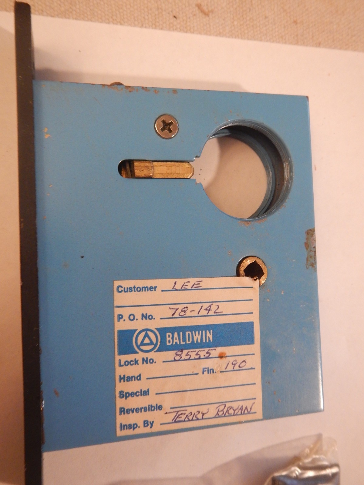 Baldwin 8555-190 Double Cylinder 2.5” Backset Mortise Black Dead lock Bolt New