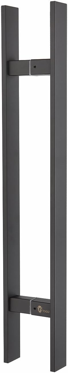 Togu 6018 71″ Solid standoffs Matte Black Push Pull Door Handle