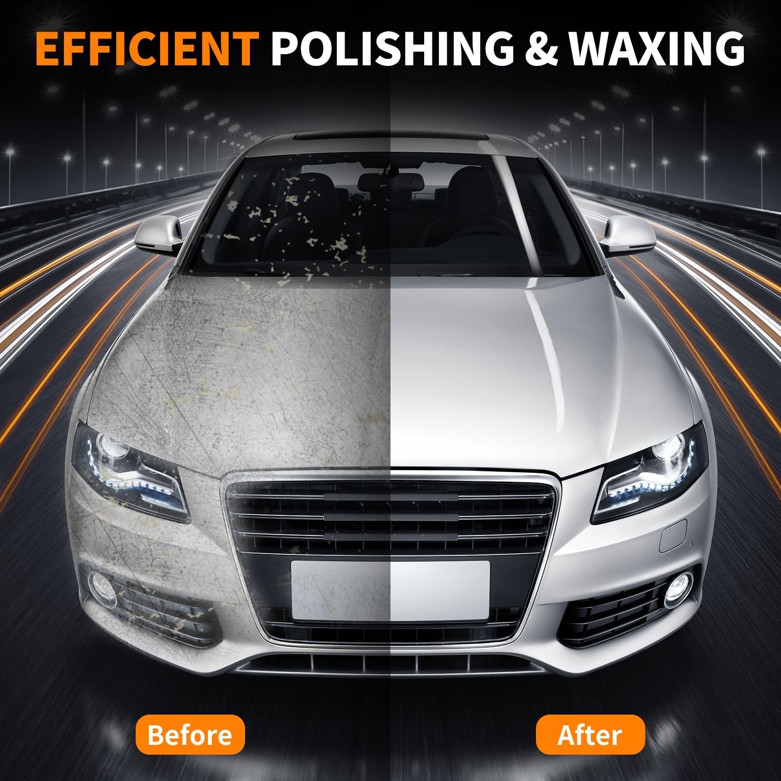 Buffer Polisher, 1600W 6″/7″ Rotary Car Polisher with 7-Speed(1600-3500 RPM),…