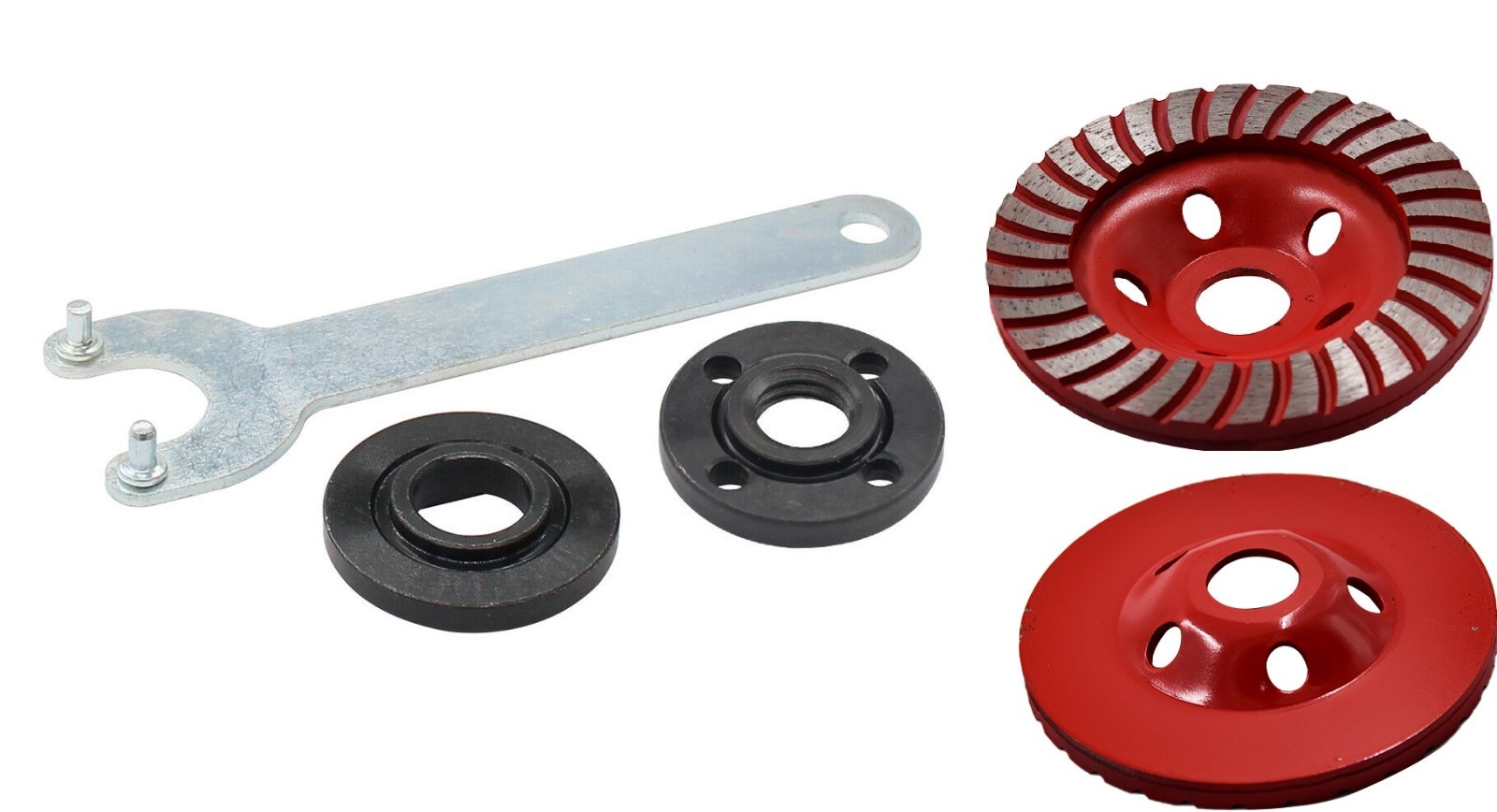 Stone Contractor Power Tools 4.5″ Diamond Grinding Cup Wheel Turbo Blade Set