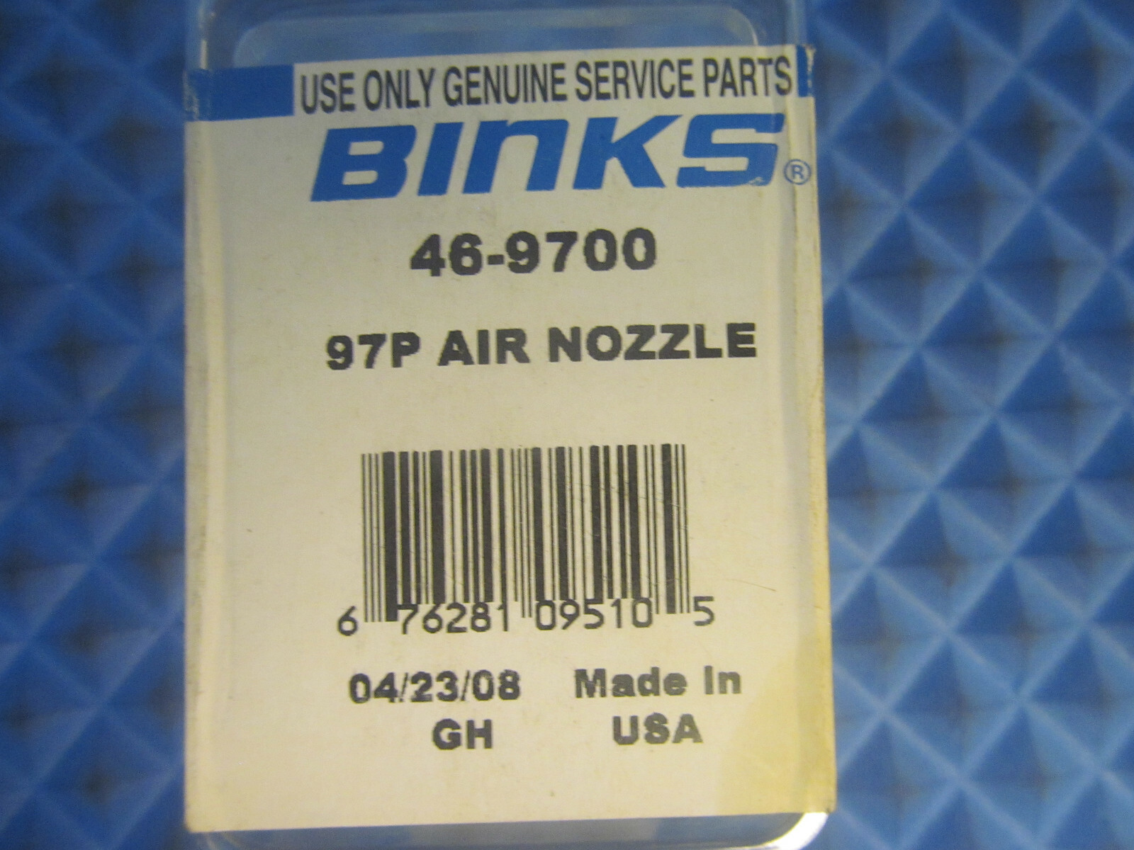 New In Factory Package Binks Nozzle 46-9700 97P Air Nozzle 15L HVLP Gun B469700