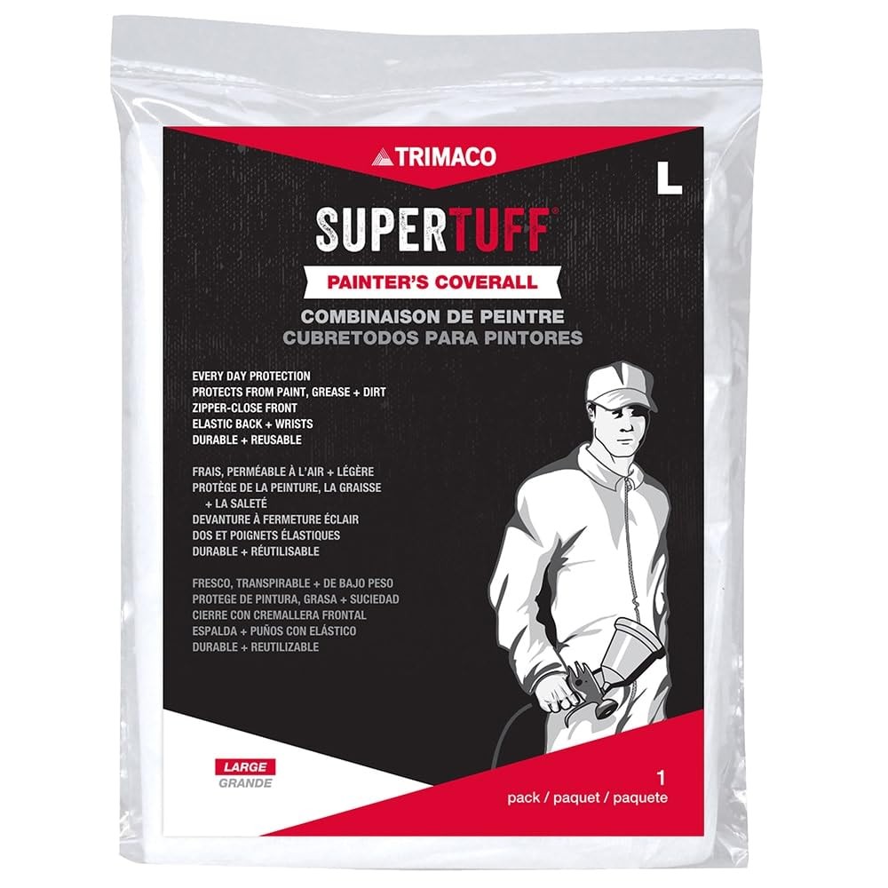 Trimaco SuperTuff Polypropylene Coverall, Large Large, White