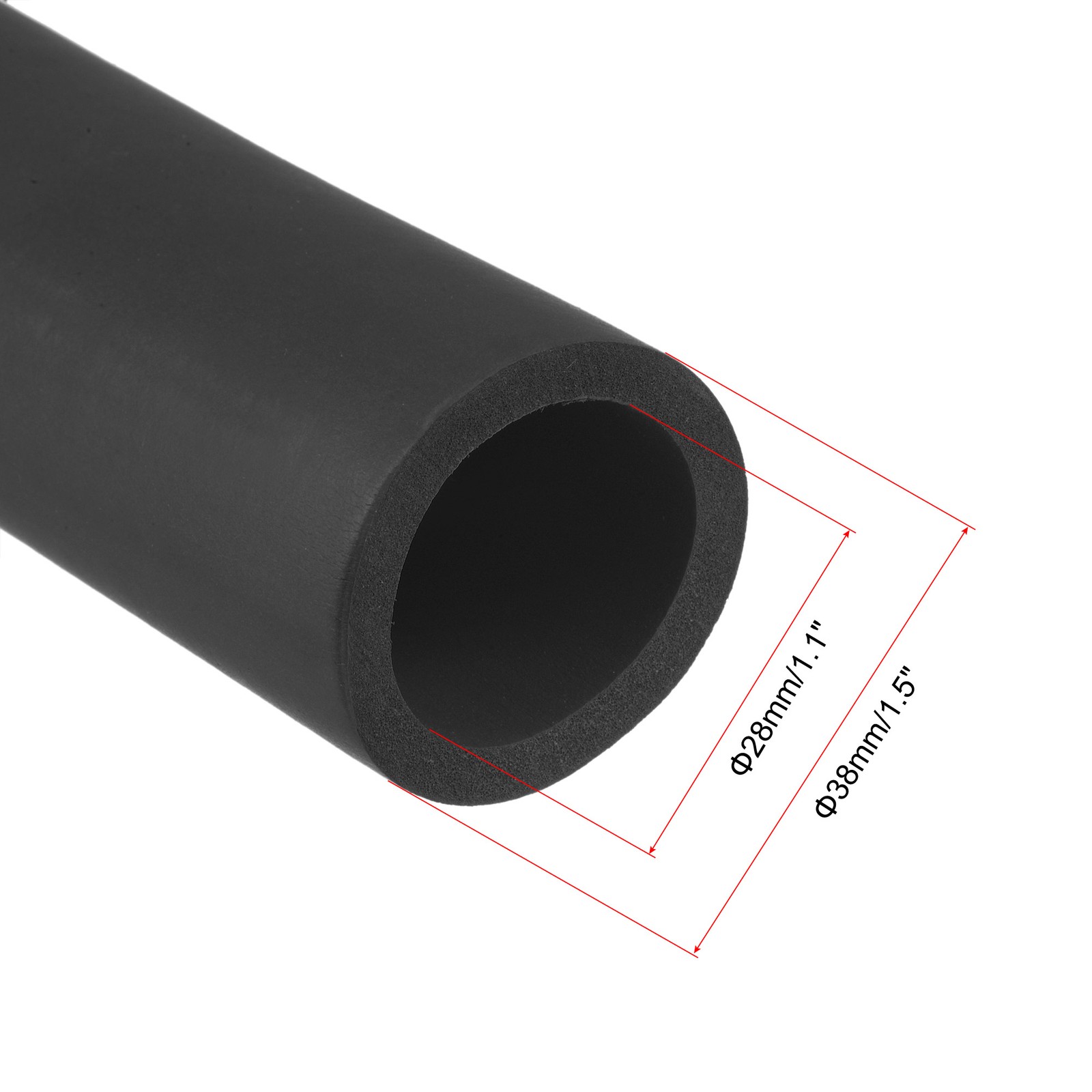 Foam Tubing for Handle Grip Support Pipe Insulation 28mm ID 38mm OD 1m Length