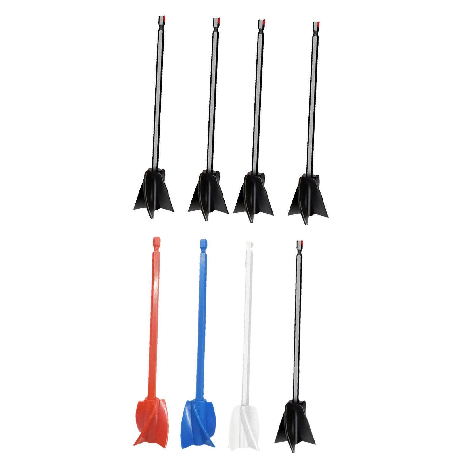 4 Pieces Mixing Paddles Portable Spiral Mixers for Liquid Coatings Home