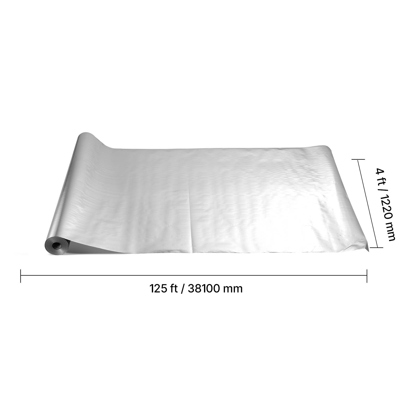 Uimoso Double Reflective Insulation Roll Perforated Radiant Barrier 48in x 125ft