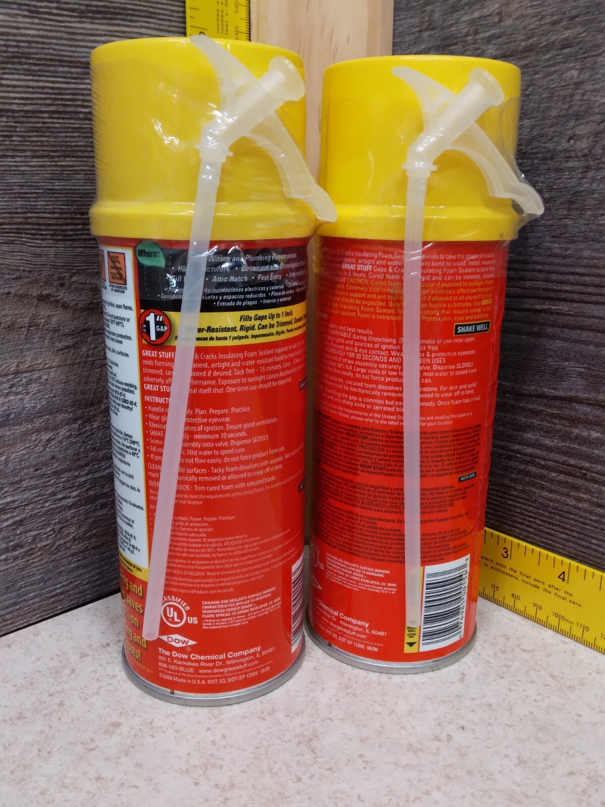 2 Cans-Dow Great Stuff Gaps & Cracks Expanding Foam Sealant Insulation 12oz NEW