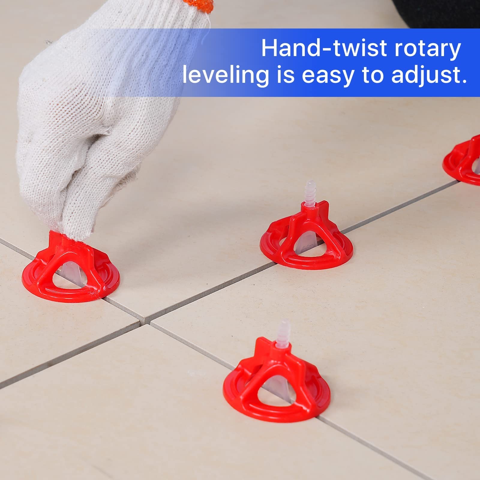 HRGGN Professional Tile Leveling System KitAnti-Loosening Spacers/Wall
