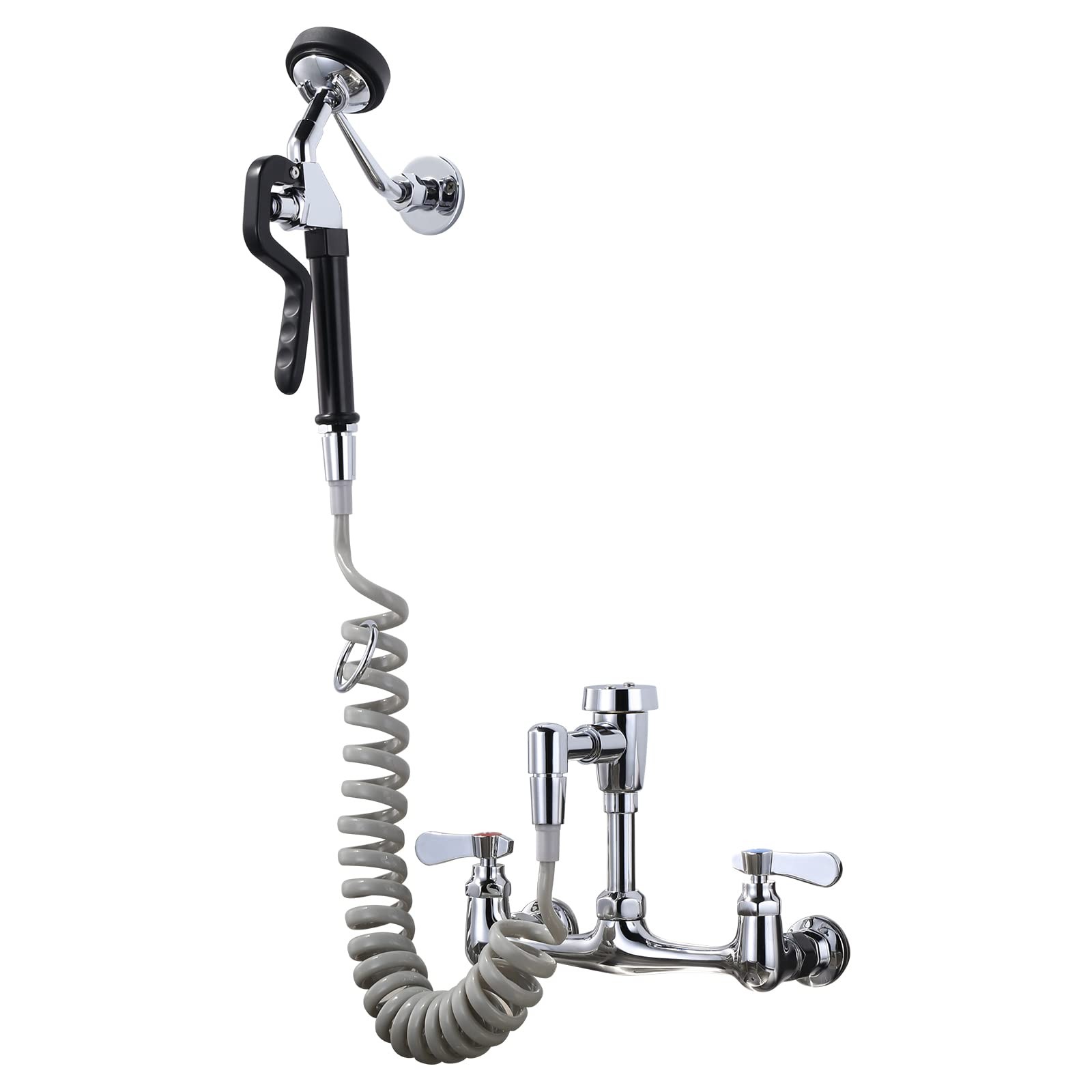 IVIGA Pet Grooming Faucet, Wall Mount 8″ Centers Mixing Brass