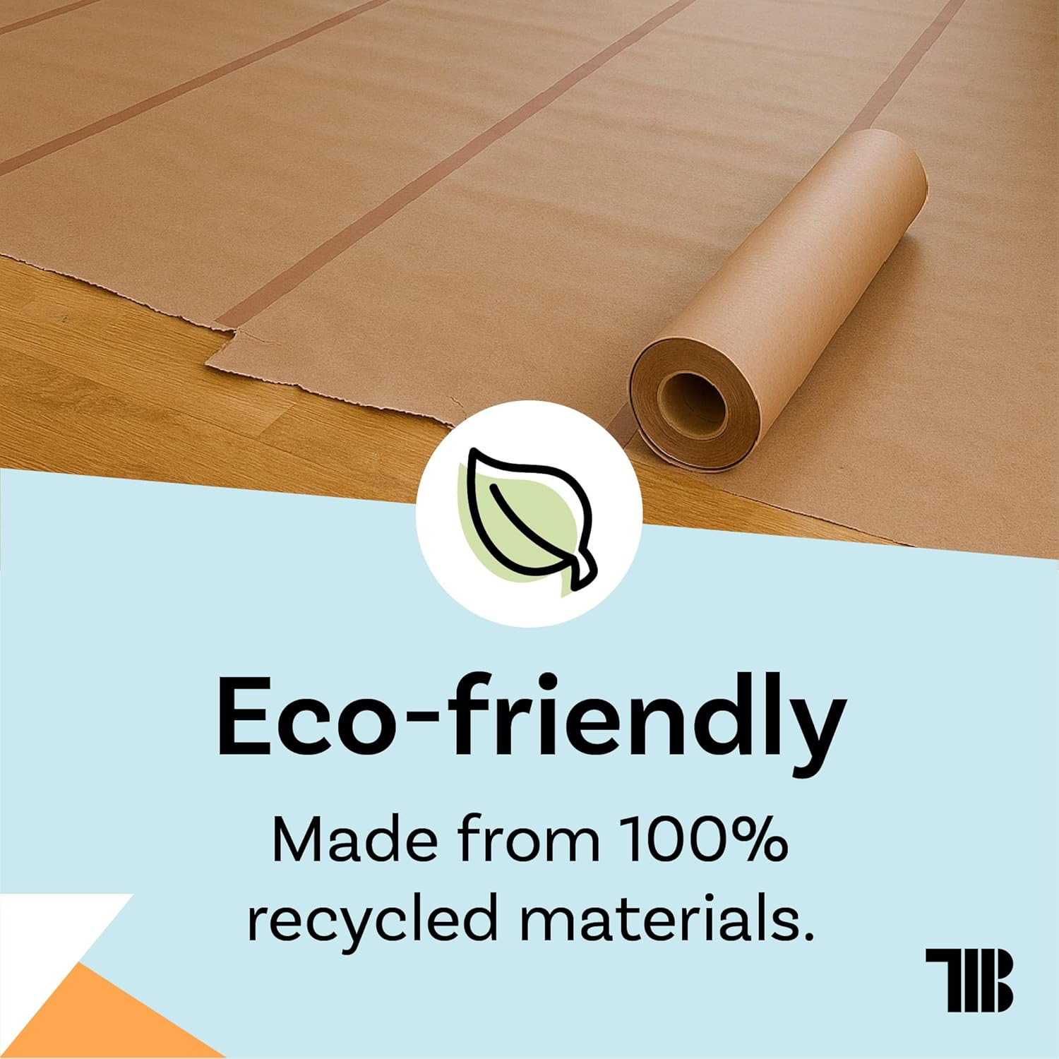 Thick 36″ x 166′ Floor Protection Paper Roll – 100% Recycled, Made in USA