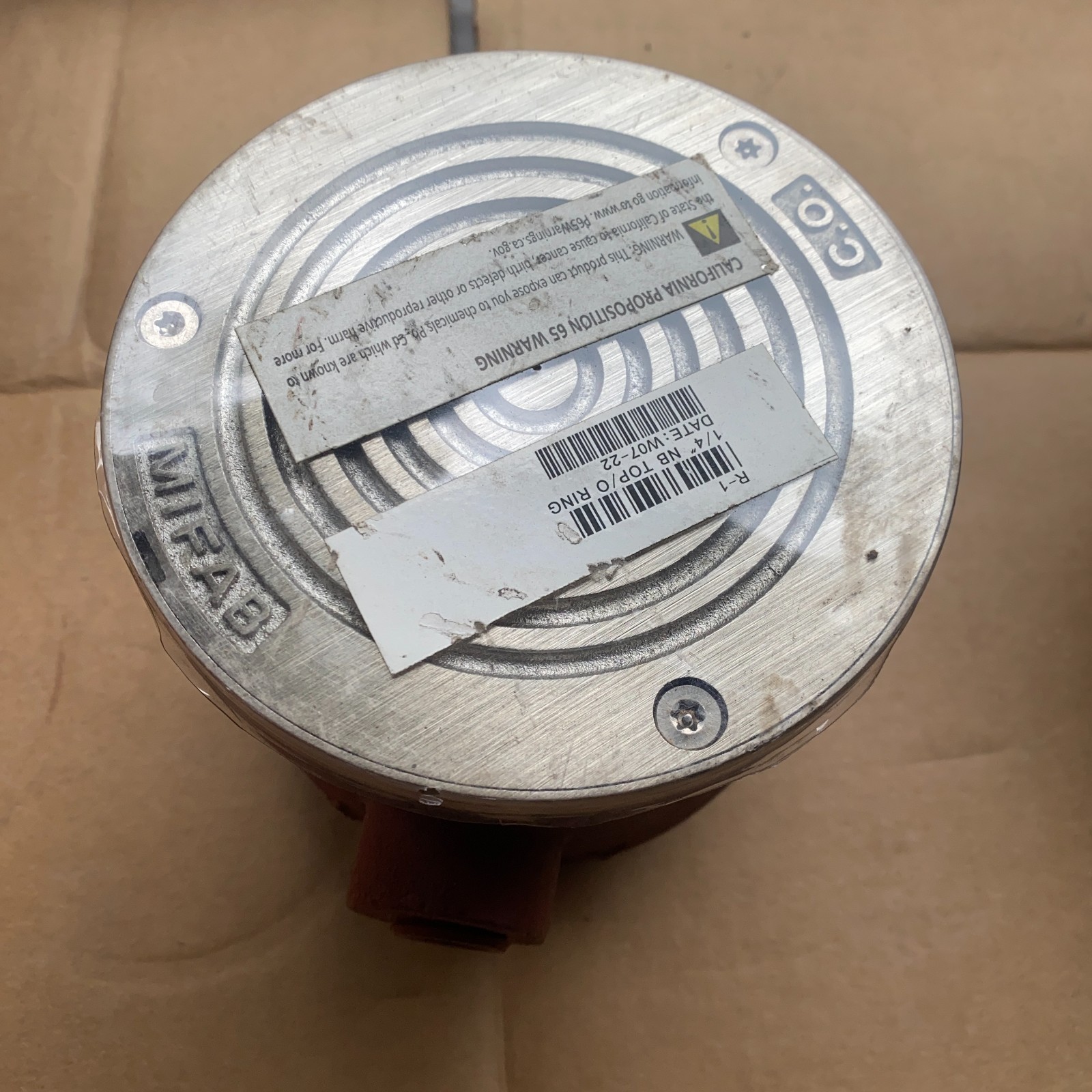 MIFAB C1224-R-1-6 4” No-Hub Cleanout w/ Nickel Bronze Round Cover – New
