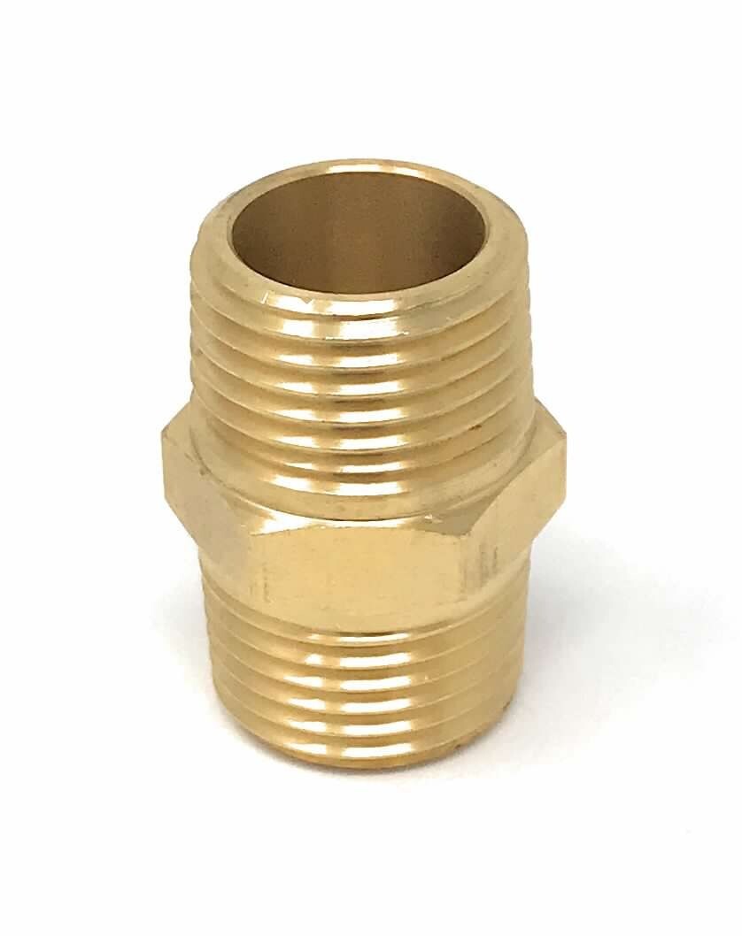 1/2″ NPT Male Nipple Propane LP Gas Water or Air Brass Hose Connector