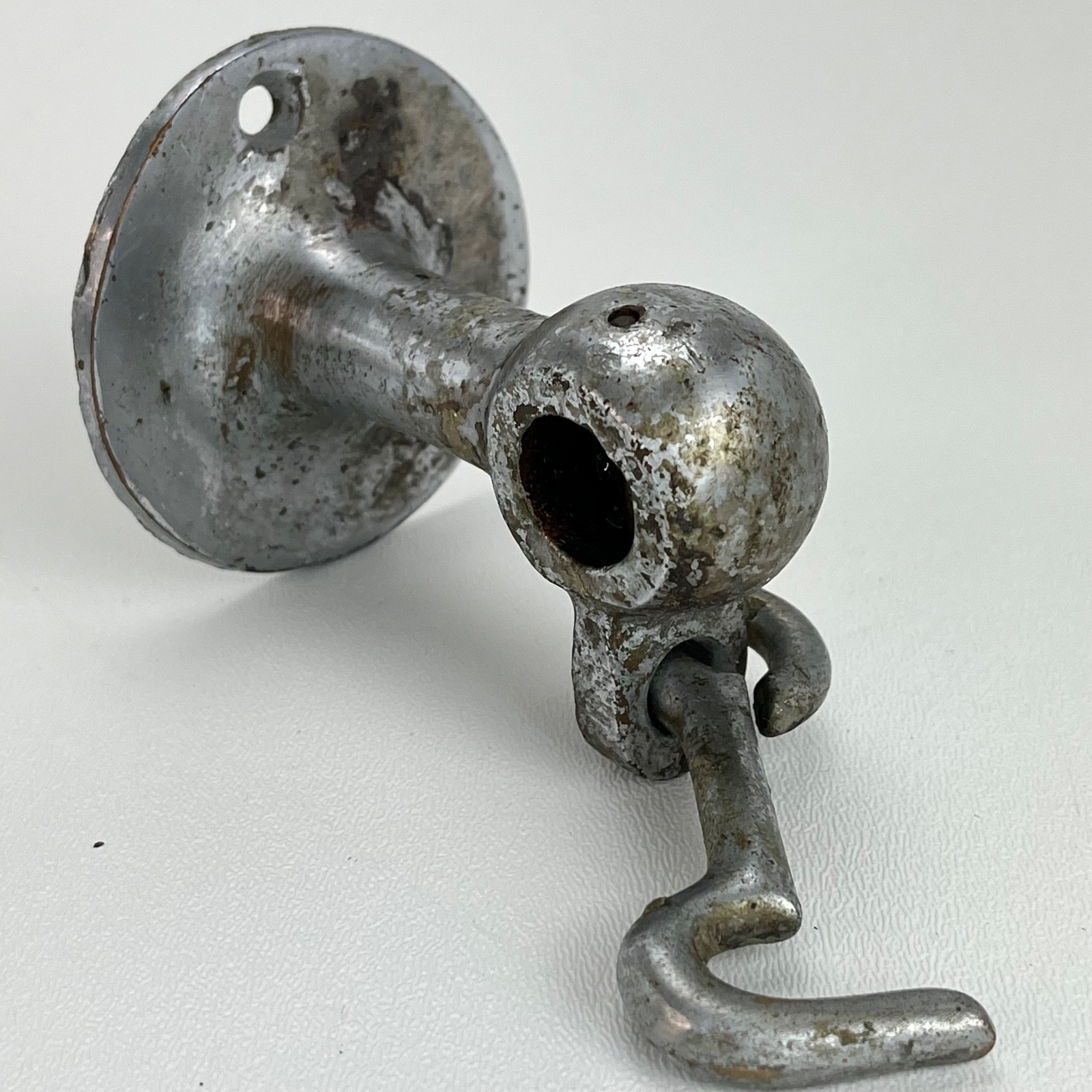Vintage Door Stop Hook Catch Wall Mount Industrial Steel Architectural Salvage