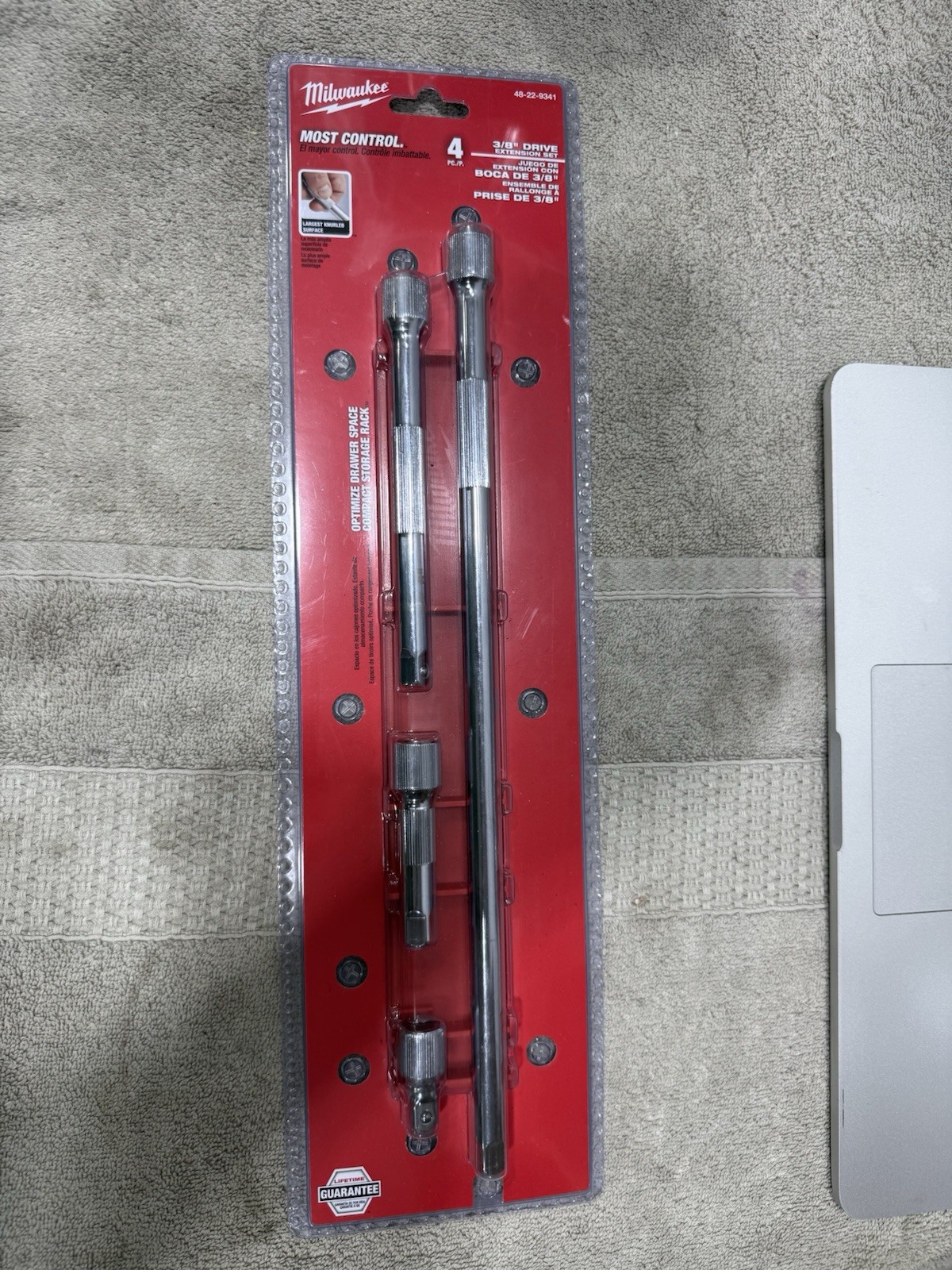 NEW Milwaukee Tool 48-22-9341 4 Pc. 3/8 In. Drive Extension Set