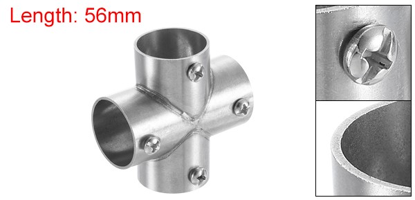 1 Pcs 4-Way Cross Pipe Fitting Connector Fit 1″ OD Pipe