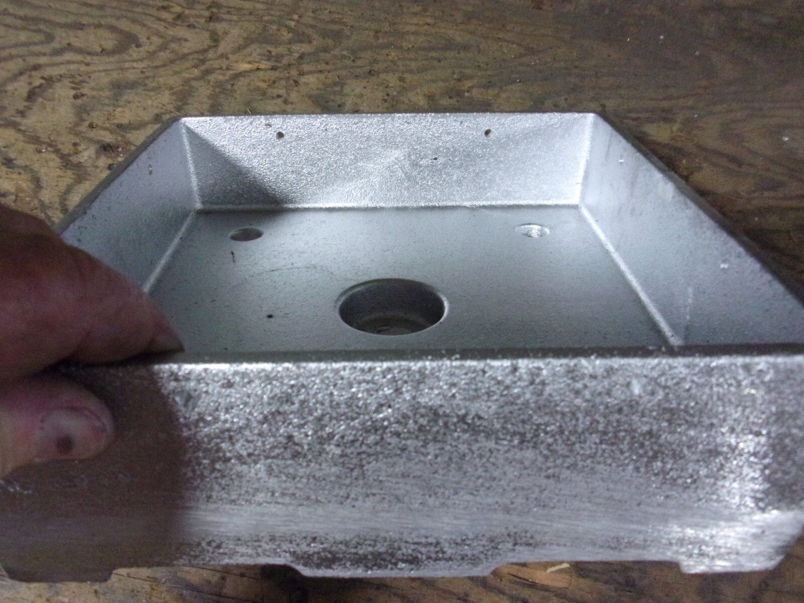 ROUGH CUT, Post Base, Anchored 8×8 Heavy Cast Aluminum MADE IN USA