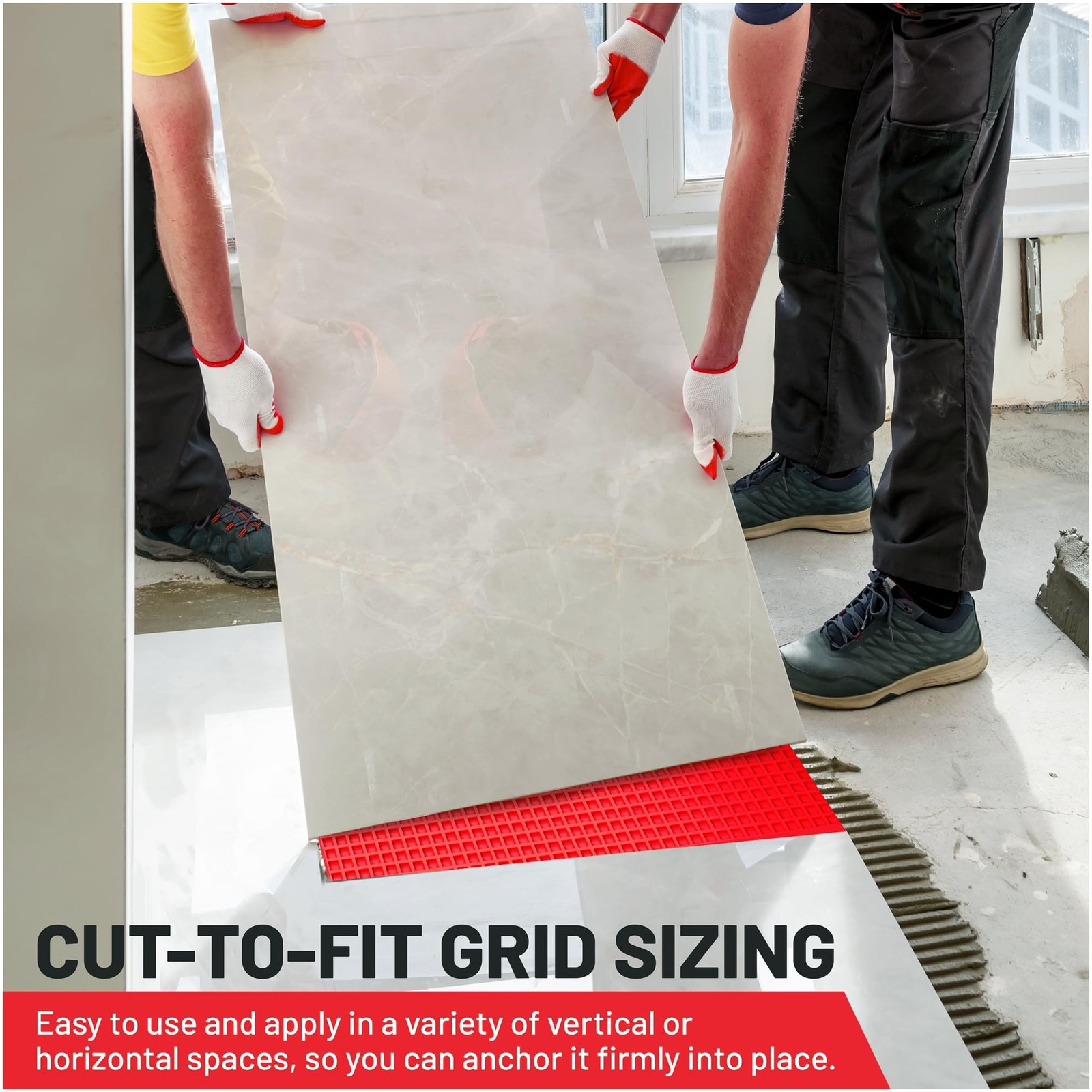 108 Sq Ft Uncoupling Membrane (3.3 ft x 32.8 ft) – Waterproof Crack-Isolat