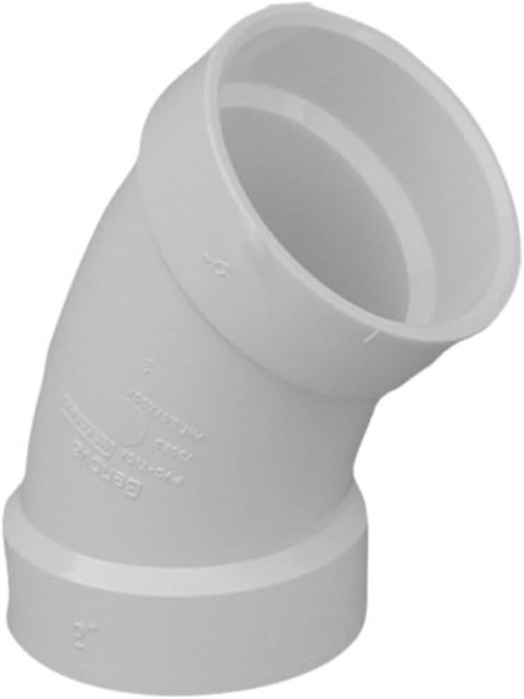 Box of 20 – Genova Products 70630 45 Degree PVC Elbow, 3″ , White – NEW
