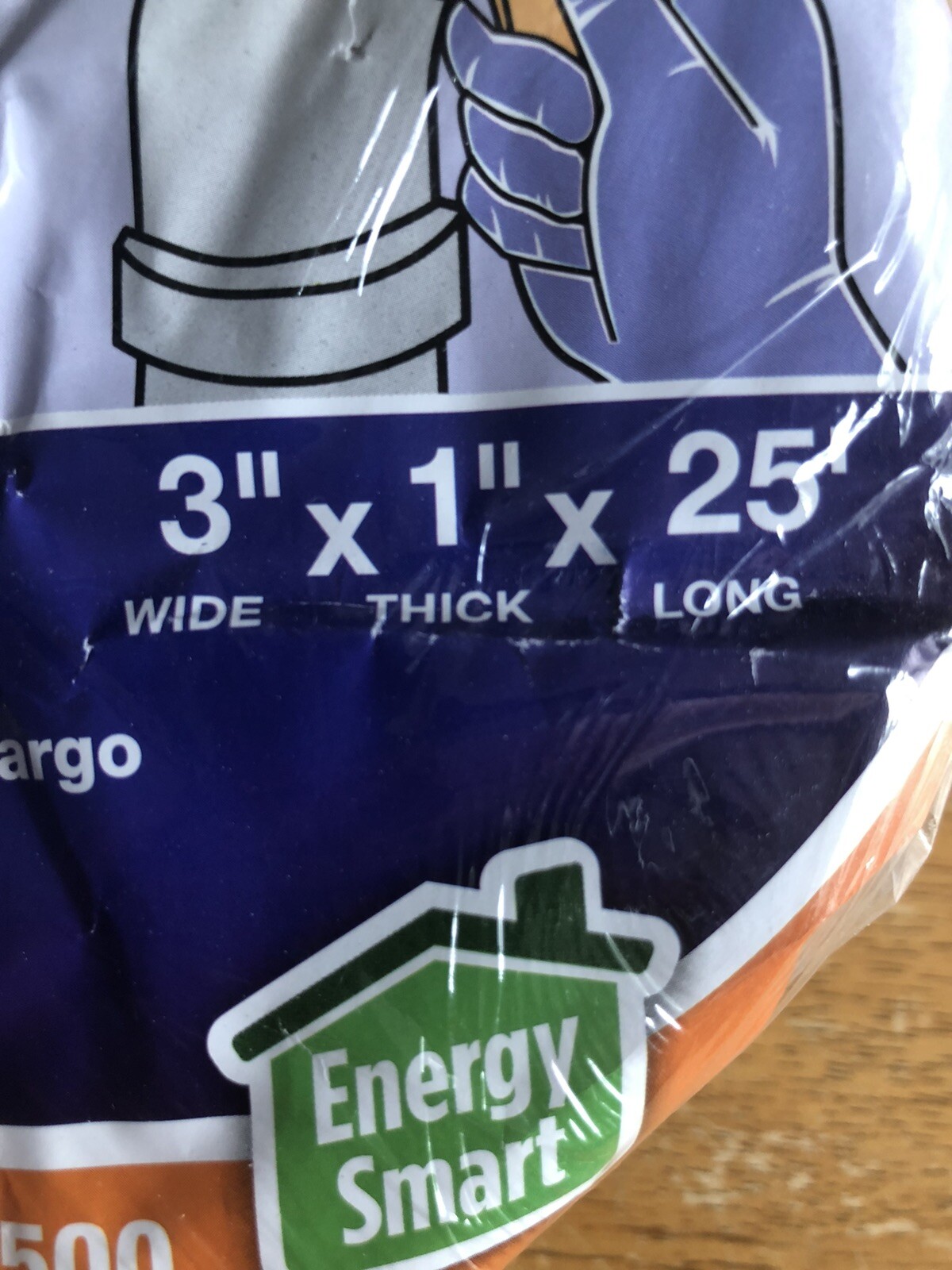 Frost King Pipe Wrap Insulation Foil-Backed Fiberglass Roll 3″ x 1″ x 25′ ~ NIP