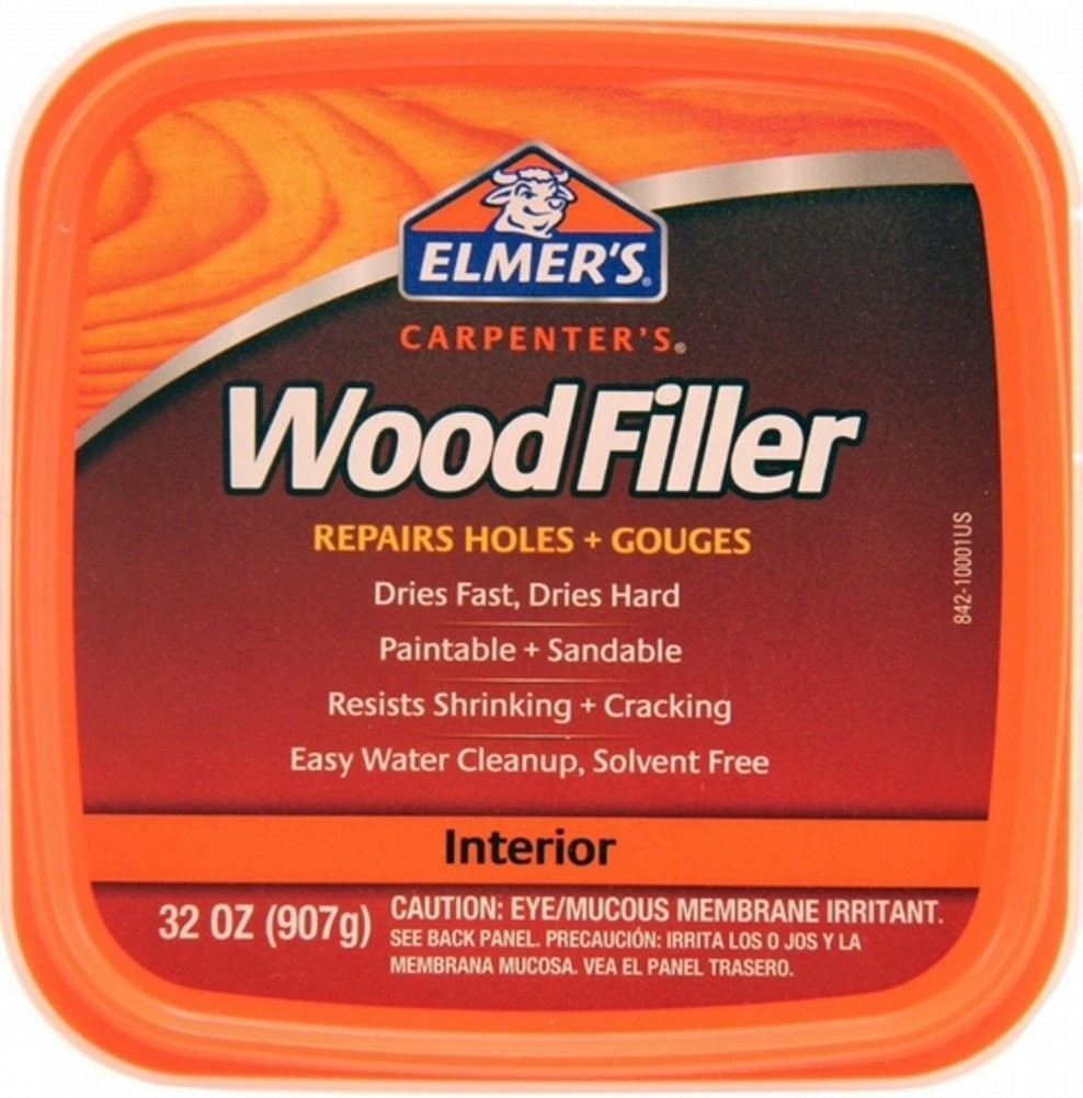 ELMERS Carpenter’s Wood Filler 1-Quart (E842L) 1 Quart, Tan Brown