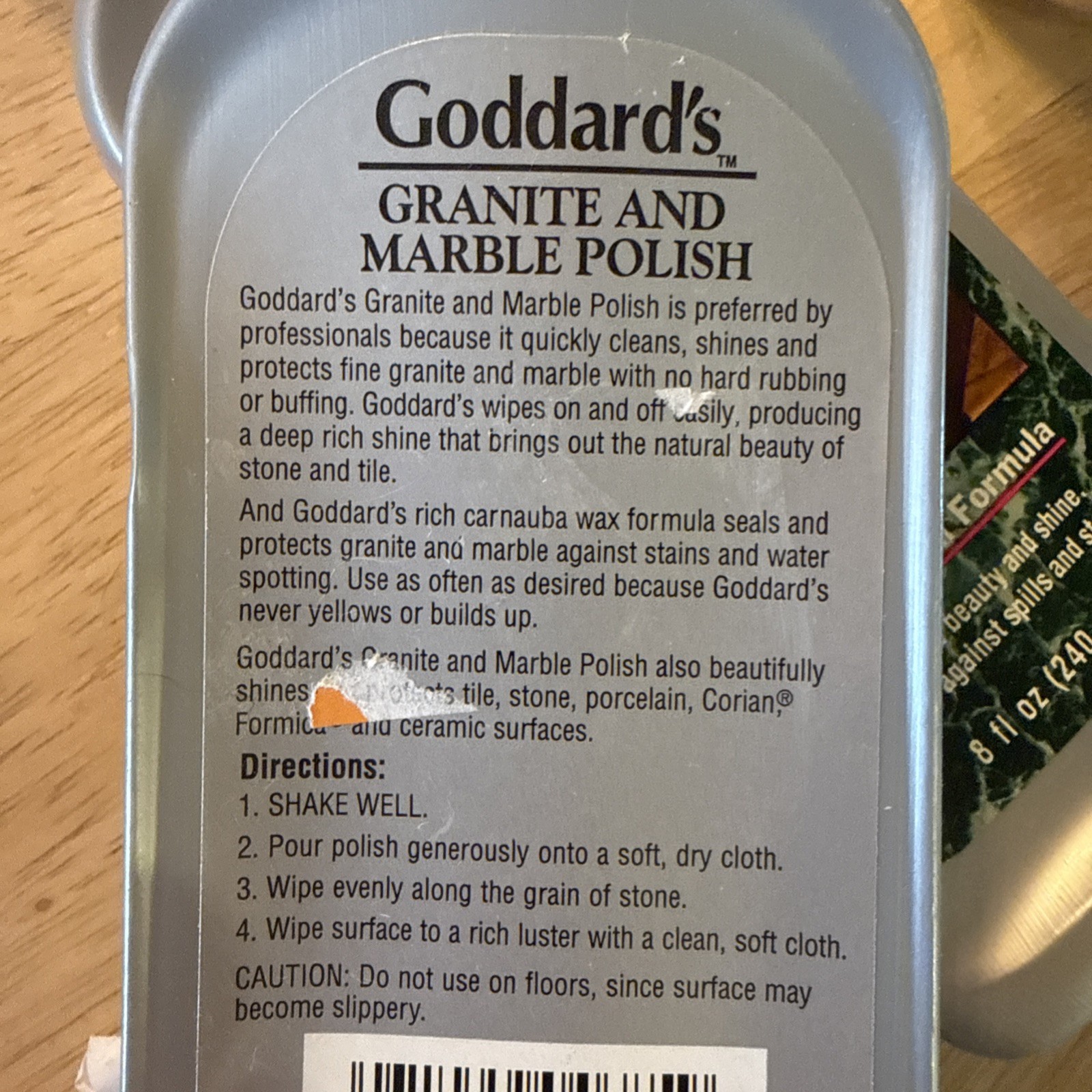 2x GODDARD’S GRANITE & STONE CLEANER & POLISH FOR COUNTERTOPS & FLOORS 8 Oz
