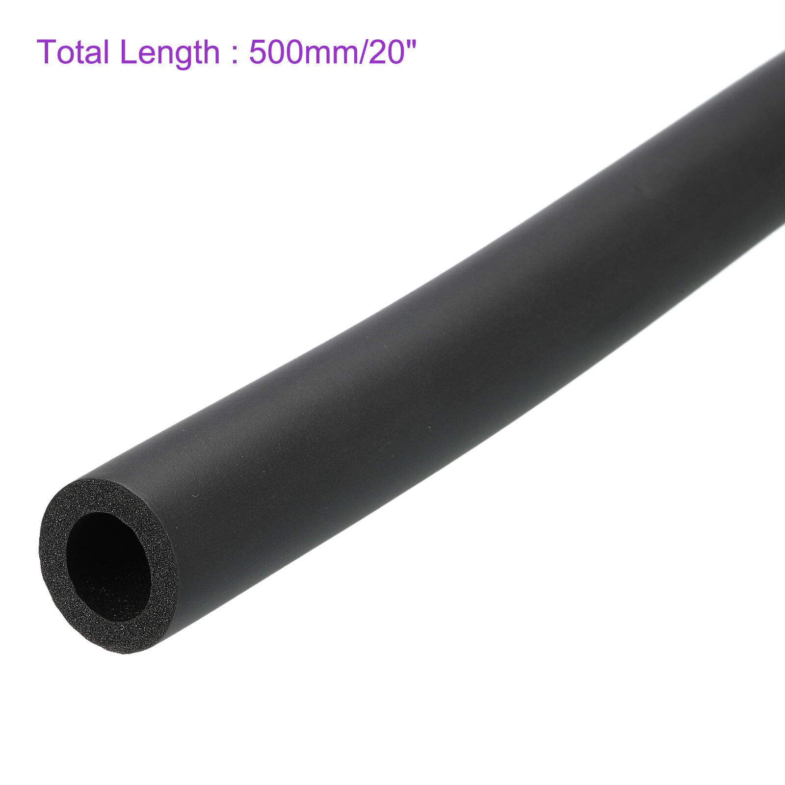 5/8″ ID x 3/16″ Thick 20″ Black Foam Grip Wrap Tube Closed Cell Tubing Non-slip