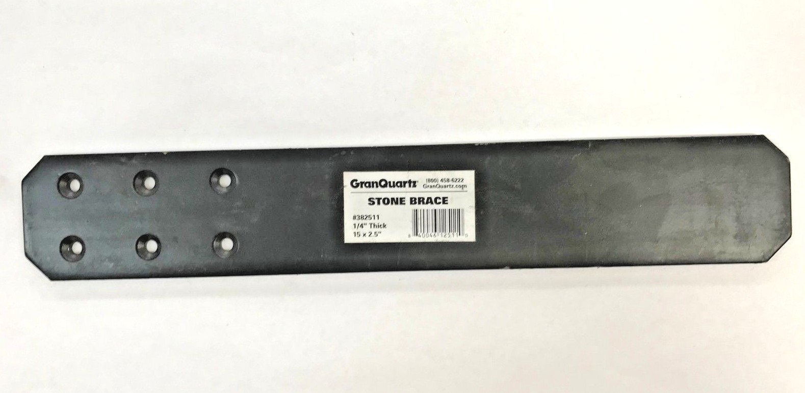 GranQuartz 382511 Stone Brace 1/4″ Thick 15 x 2.5″ Black