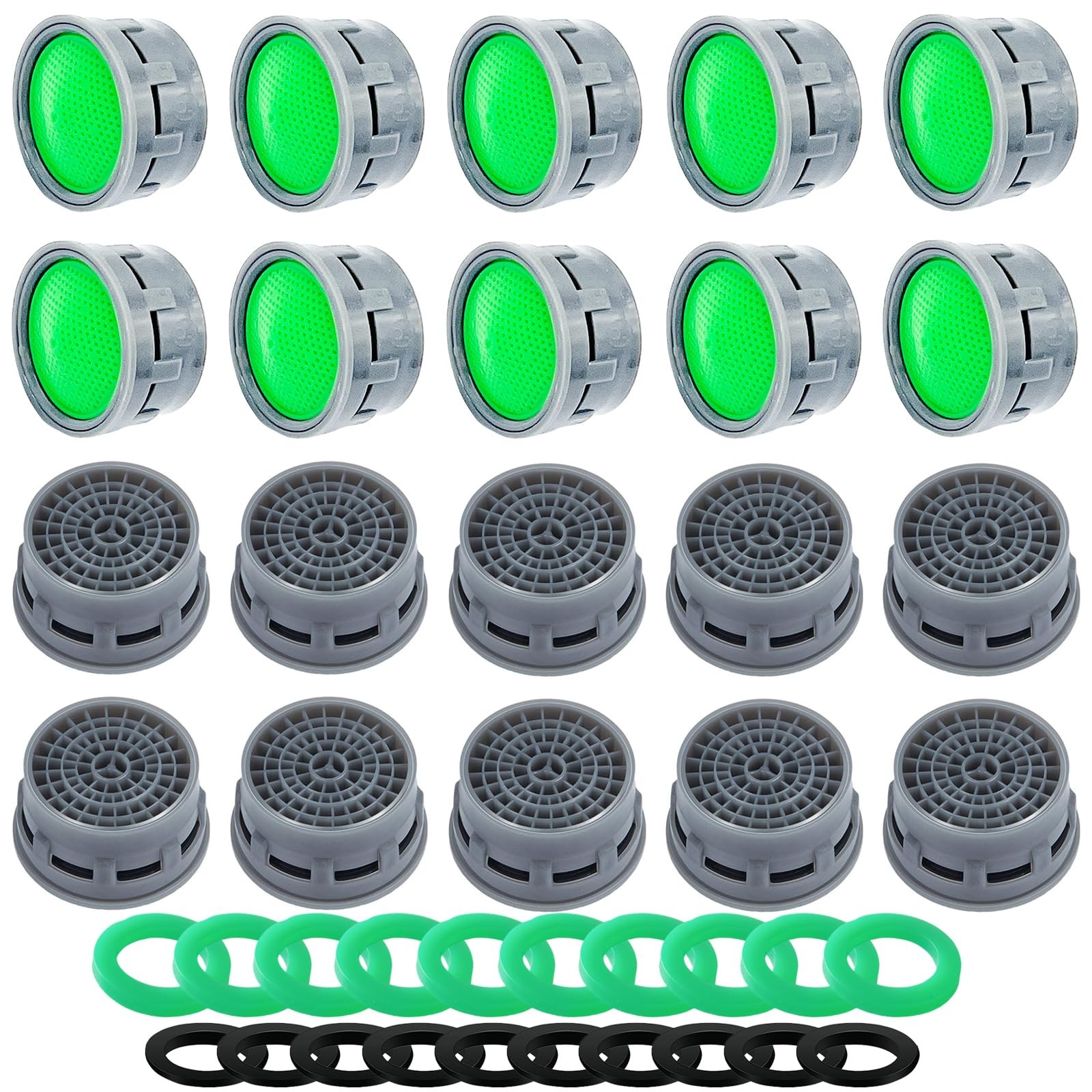 MOILINJAEY Faucet Aerator, 1.5 GPM Flow Restrictor Insert, Green