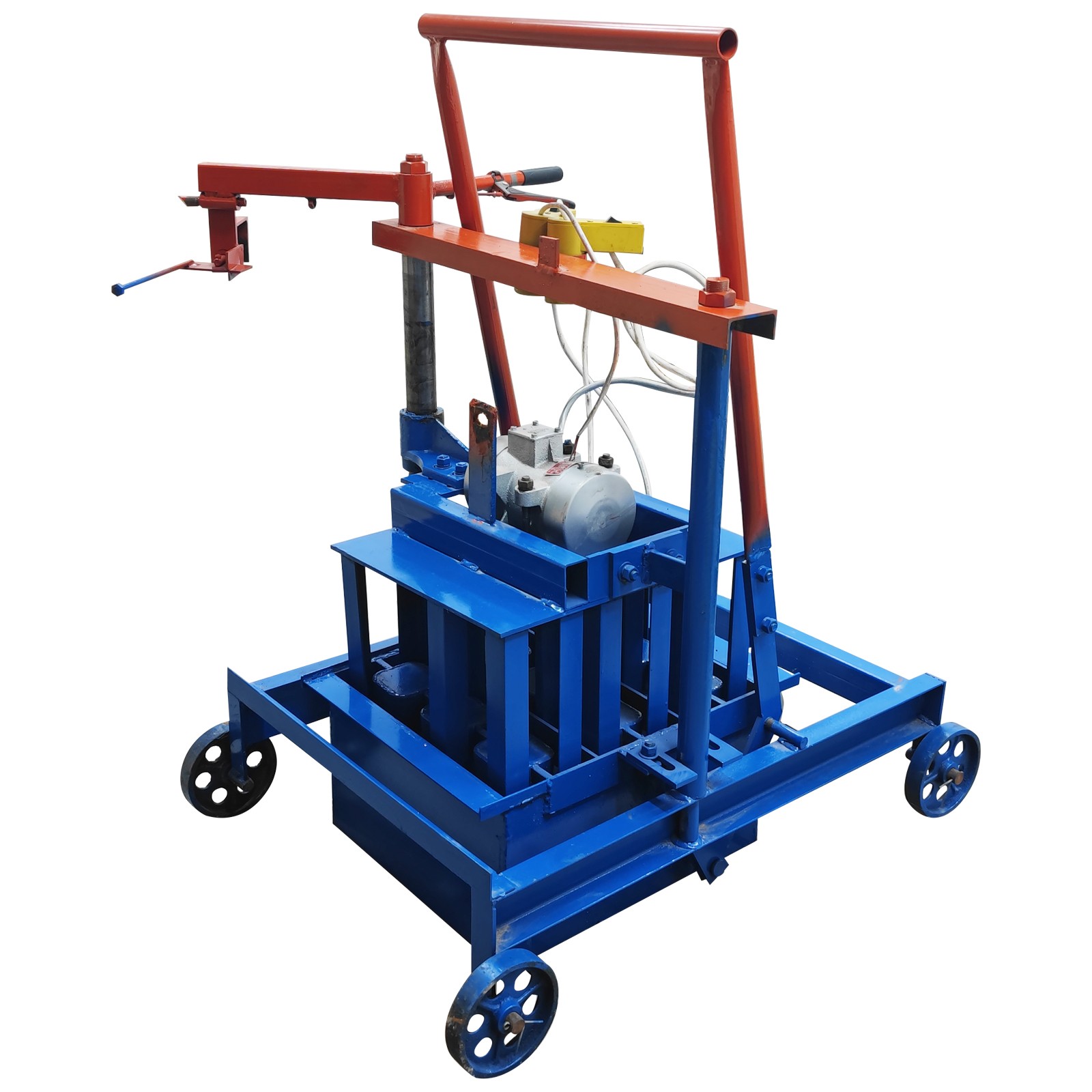 220V Hand-propelled Hollow Soil Block Brick Molding Machine Cement Brick Molds
