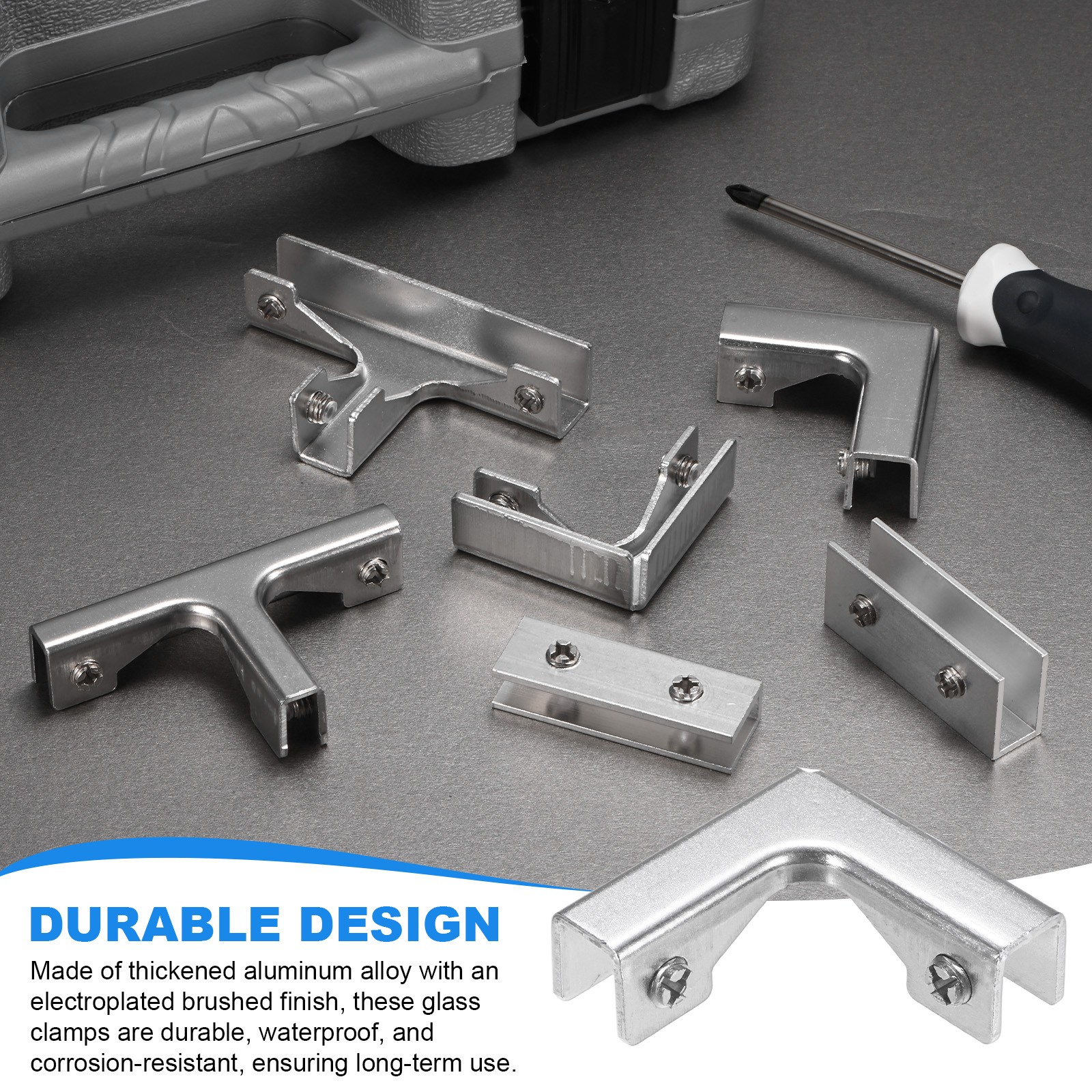 4 PCS 8-10mm Glass Fixing Clip L-Shaped Glass Combination Fixing Bracket